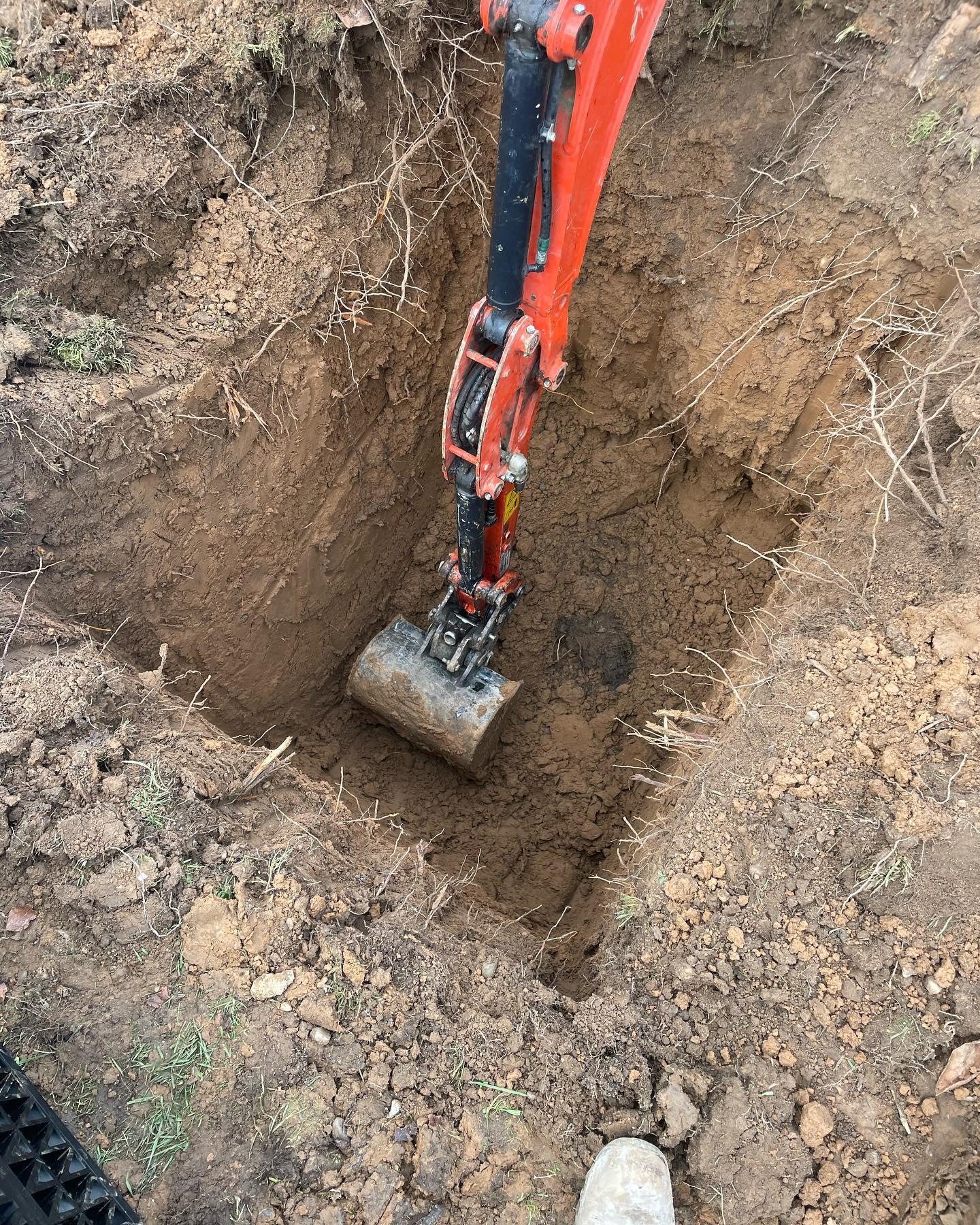 Soak away completed to carry rain water and recycle into the ground