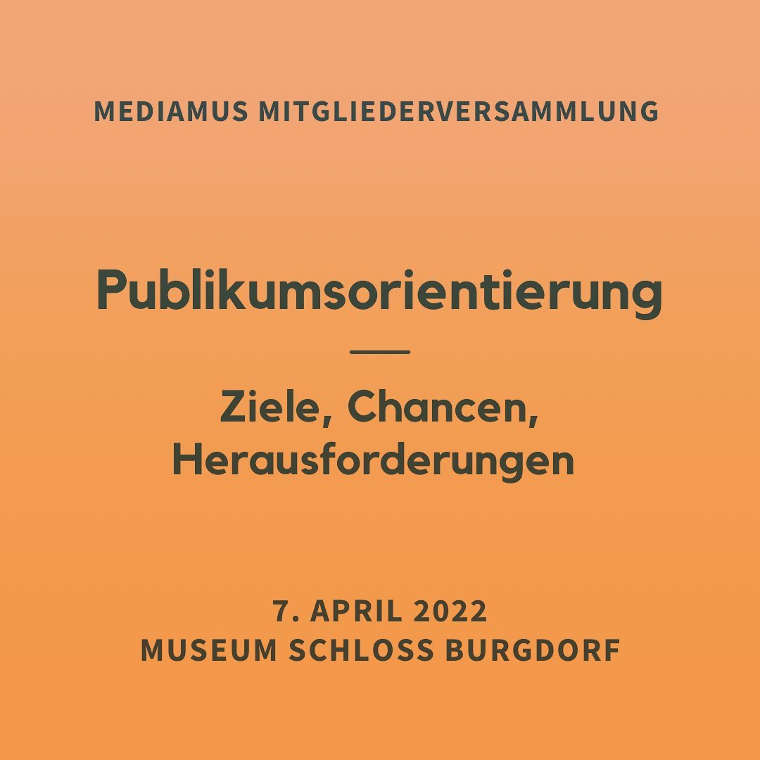 Die diesjährige Mitgliederversammlung von mediamus findet am 7. April 2022 im @schlossburgdorf statt.
Das @schlossburgdorf wurde vor knapp zwei Jahren als #schlossfüralle eröffnet. Es hat sich die lebendige Nutzung des Baudenkmals zum Ziel gesetzt und kombiniert Museum, Jugendherberge, Restaurant und städtisches Zeremonielokal in einem.
– Was bedeutet die Entwicklung eines "Schlosses für alle" in organisatorischer Hinsicht?
– Wie wird man den diversen Publikumsgruppen in der Gestaltung und Vermittlung der Ausstellung gerecht?
Die Mitgliederversammlung bietet die Möglichkeit, einen Einblick in das Projekt zu erhalten und in insgesamt fünf Workshops weitere Perspektiven und Projekte zum Thema "Publikumsorientierung" zu diskutieren. Unter den vorgestellten Projekten sind u.a. #frauenaufspodest @schlossburgdorf , #paulundich @zentrumpaulklee , #fundbürofürerinnerungen @alpinesmuseum und #biennecultivetonmusee @nmbiel
Anmeldung und weitere Informationen via Link in der Bio ☝️oder mediamus.ch.
Wir freuen uns auf den Austausch mit euch!
© Foto: Schloss Burgdorf