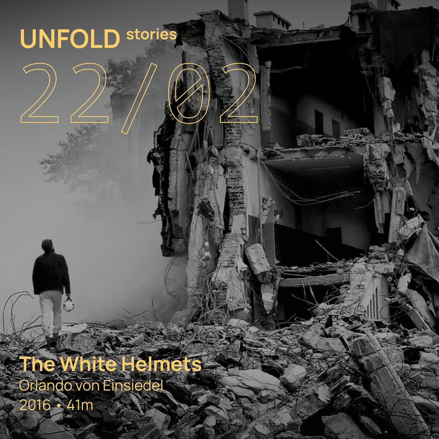 FILM NIGHT 🔥⚡️
Our first UNFOLD Stories event, will be screening three in incredible short films: The Present, Two Distant Strangers and The White Helmets from 5pm on Tuesday 22 February in the Cinema Room, The Cam Foundry, 315 Mill Road, CB13DL (next to the Cambridge Central Mosque).
Synopsis:
- The White Helmets:
Volunteer rescue workers put their lives on the line to save civilians amidst the turmoil and violence in Syria and Turkey.
- The Present: On his wedding anniversary, Yusef and his young daughter set out in the West Bank to buy his wife a gift. Between soldiers, segregated roads and checkpoints, how easy would it be to go shopping?
- Two Distant Strangers: A man trying to get home to his dog gets stuck in a time loop that forces him to relive a deadly run-in with a cop.
⚡️register using the link in bio! ⚡️
