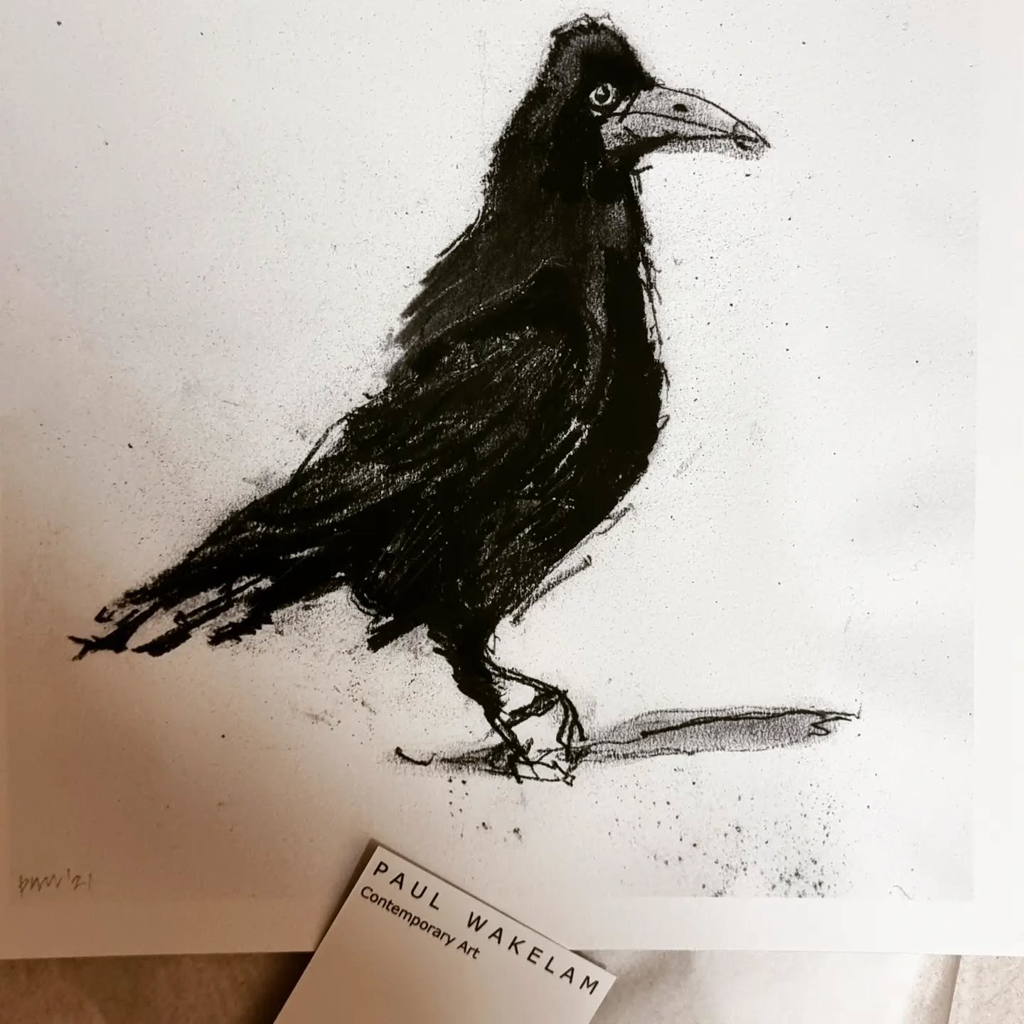 Rook has finally landed in the north. It is six weeks since he left England and that's a long migration for a Corvus frugilegus. Together with Paul, we have followed his route through Royal Mail, Finnish Customs and the sorting center of Suomen Posti. During the migration, we were very concerned with long delays, stops and problems with the tracking. Nevertheless, he is here and can now join the other crows in my collection. I just love this charcoal drawing by artist @paulnwakelam
I've always liked crows, rooks and ravens. They're smart, inventive, talkative, and fun, and they often show you the way to new, wonderful places.
#rook #charcoal #art