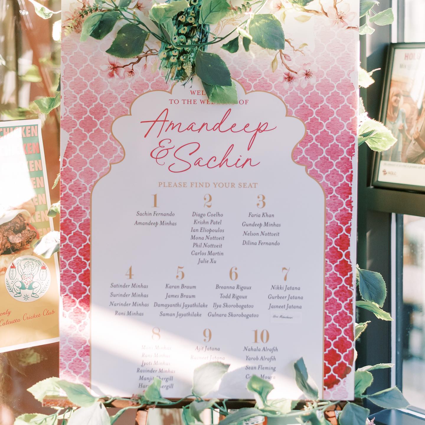 I really enjoyed designing with these bold colours, the venue was a perfect fit for this brides wedding theme!