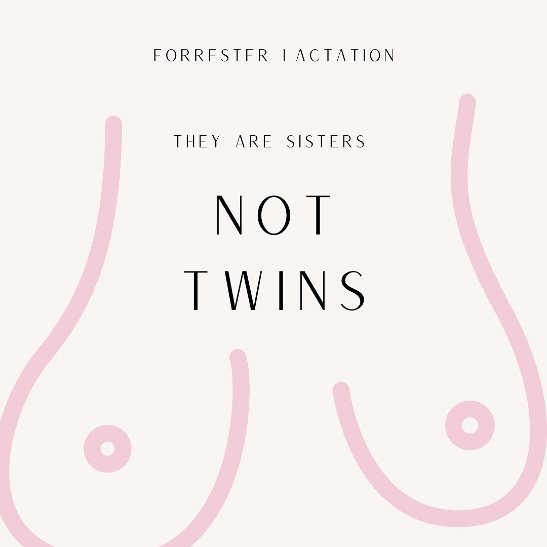 Do you have a snack side and main course side? Does one side produce more than the other? Are they asymmetrical, widely spaced, nipples point down or just really big? There are so many different levels of “normal” if you’re worried come in and see us. The same rule applies to nipples too! #IBCLC #weha #avon #farmingtonct #farmingtonvalley #forresterlactation