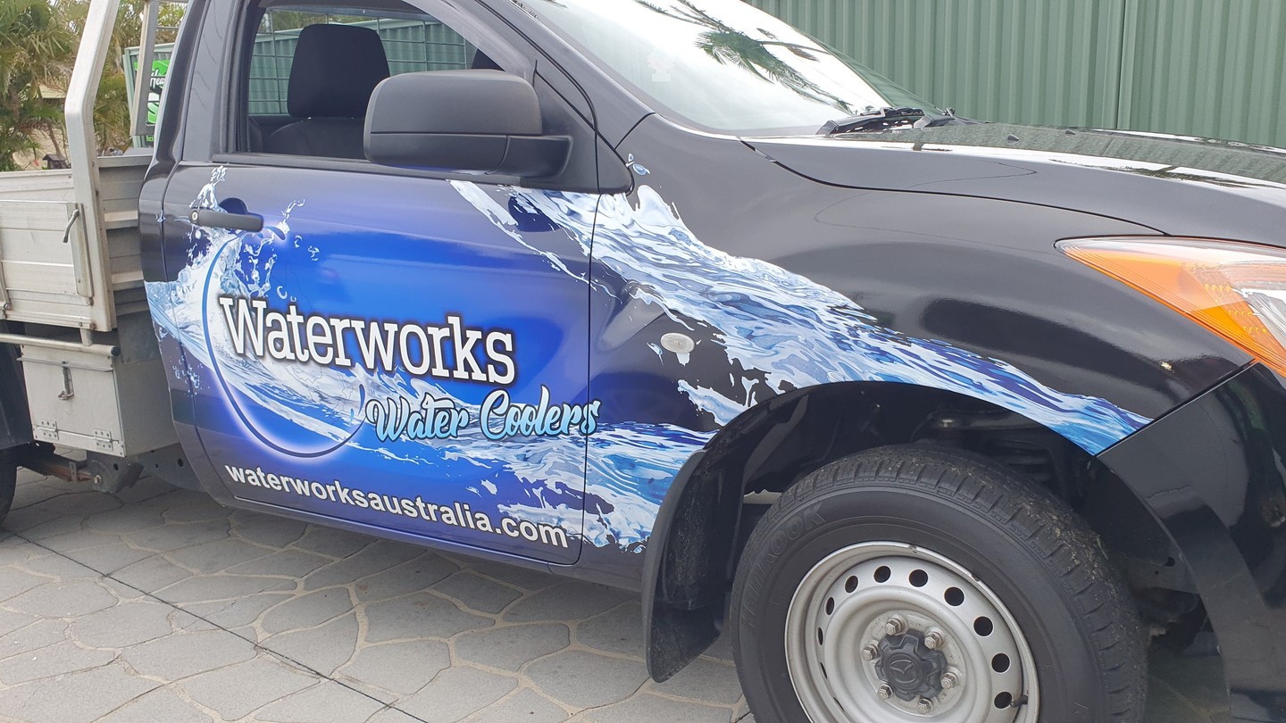 Partial Vehicle Wraps, designed, printed and installed @heathclearysigns, printed on HP365, vinyl used Hexis Evo. Waterworks Australia 1 of the largest importers / distributors of water coolers etc in Australia. I'm still playing catchup, this is from Nov last year. #waterworks #waterworksaustralia #carwrap #ute #hcsigns #redlandsignwriter #tradequalified #vehiclewraps #vehiclewrapdesign #alexandrahillssignwriter #alexandrahillssigns