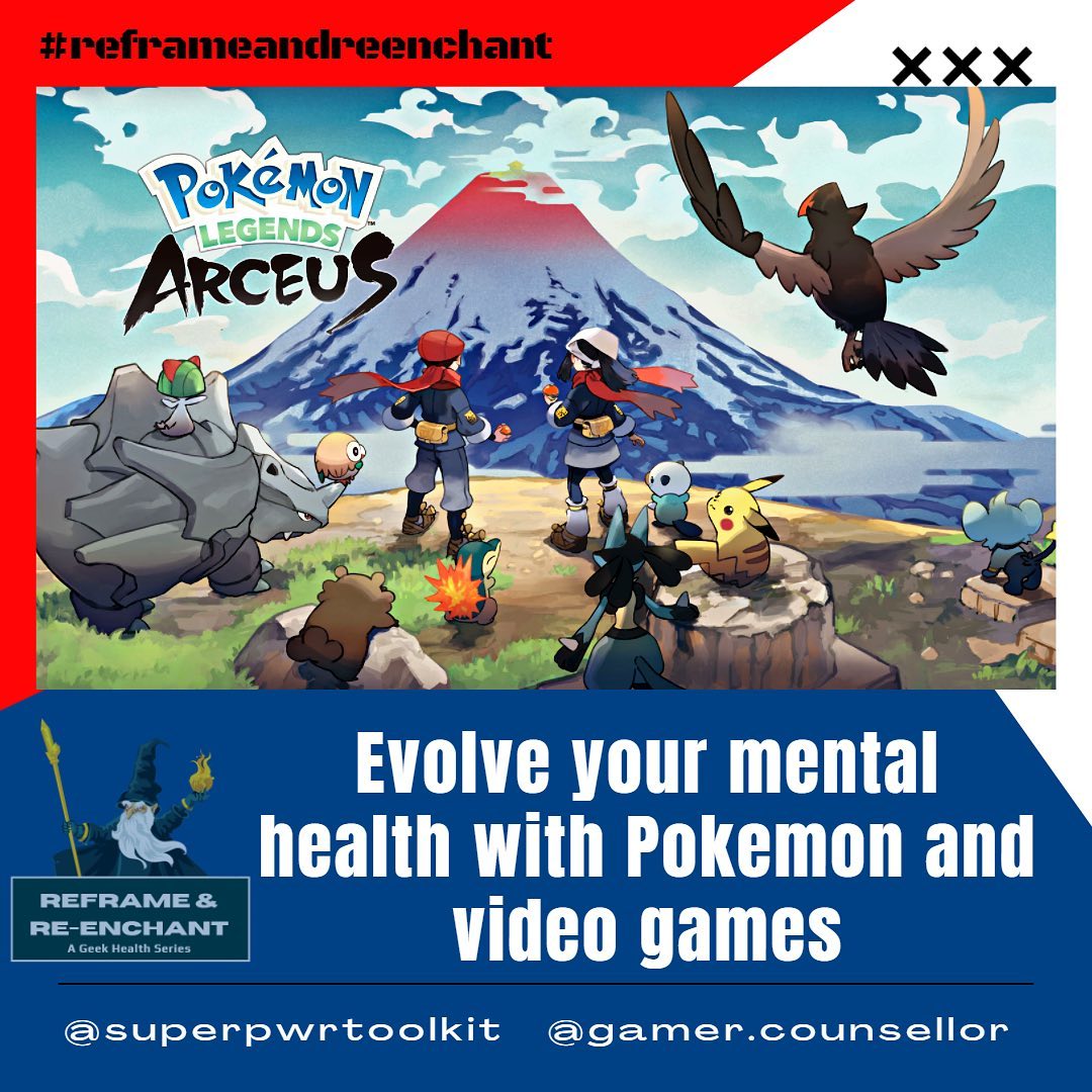 New post with @superpwrtoolkit a while ago! Check out their account for more post on geek culture and mental health! Also check out my blog (link in bio) to find out more about how to level up when tasks are difficult in real life from the lens of Pokémon video game.
Follow @gamer.counsellor for more posts on the journey of life from the lens of a counsellor, Christian, psych graduate and a gamer.
#gamercounsellor #geek #geekculture #mentalhealth #mentalhealthawareness #mentalhealthnz #wellbeing #wellbeingnz #videogames #pokemon #pokémon #pokemonarceus