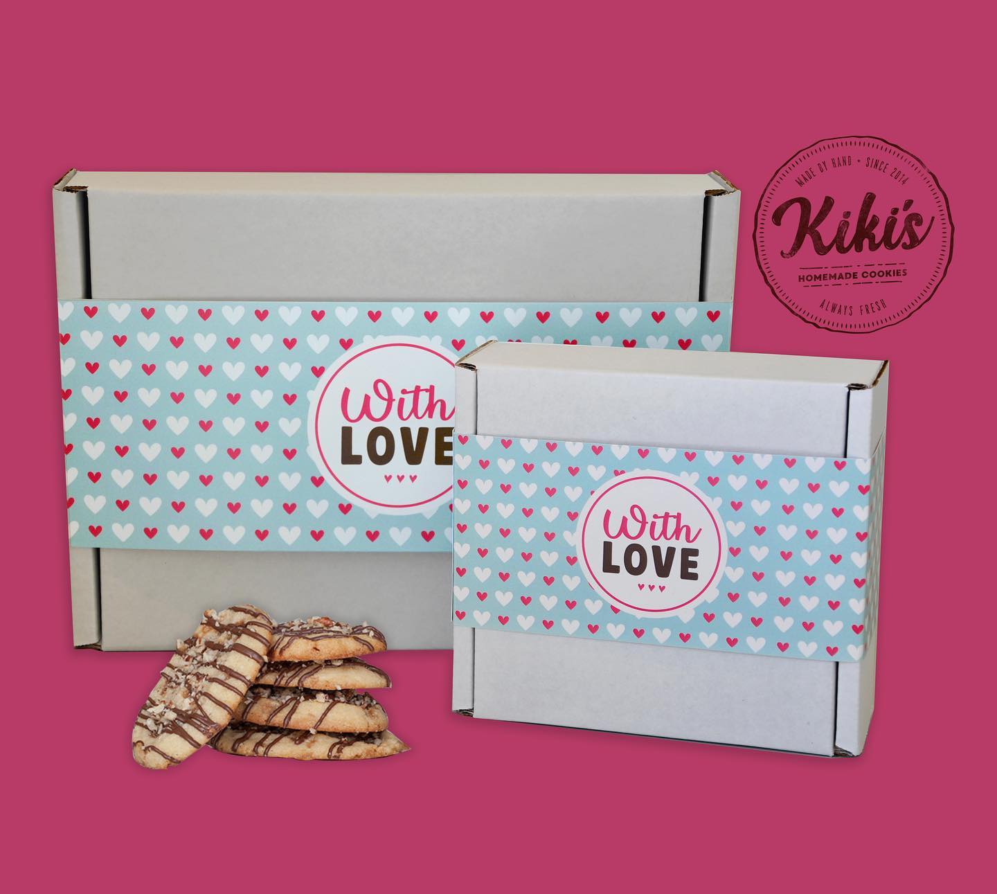 Calling all #cookie 🍪 lovers! I craved @kikis.cookies.oakville the whole time I was creating these fun new box wraps❣️ These are truly the yummiest, homemade, gourmet cookies you will ever have and they get delivered right to your door! Check them out at www.Kiki's cookies.ca
.
#cookiedesign #boxwrap #labeldesign #packagingdesign