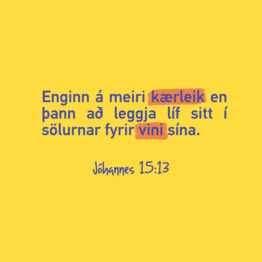 Enginn á meiri kærleik en þann að leggja líf sitt í sölurnar fyrir vini sína 🙏