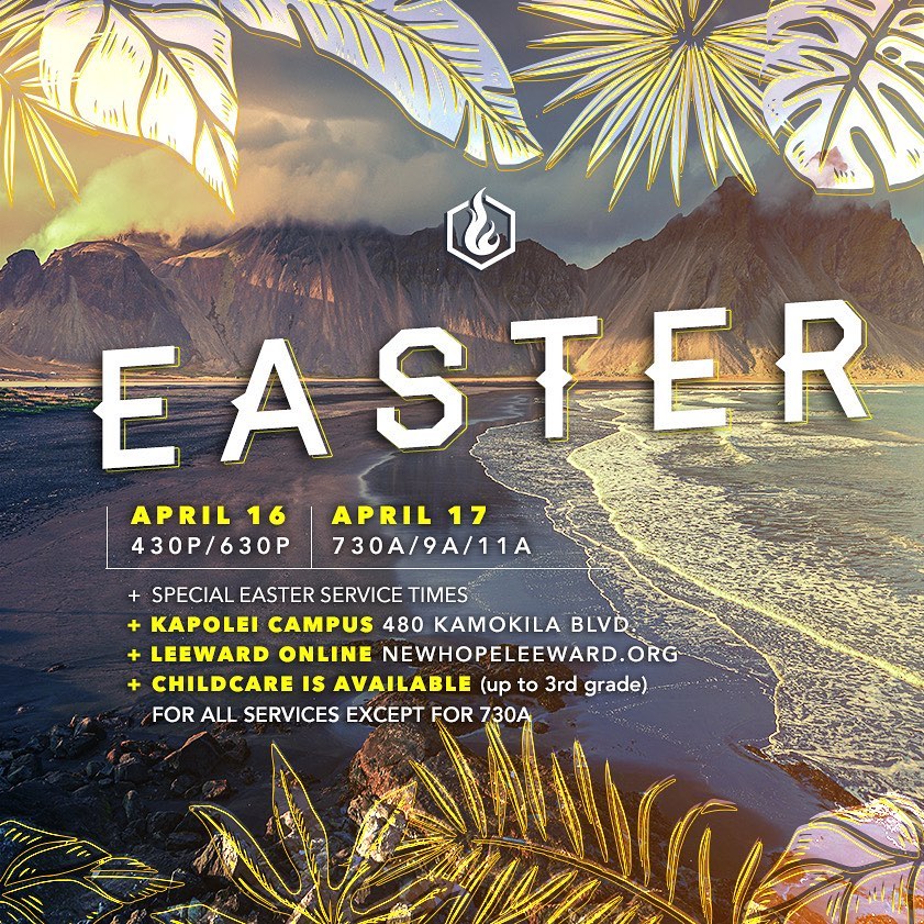 Please join us in celebrating our Risen King this weekend! Good Friday and Easter Service times are listed above.