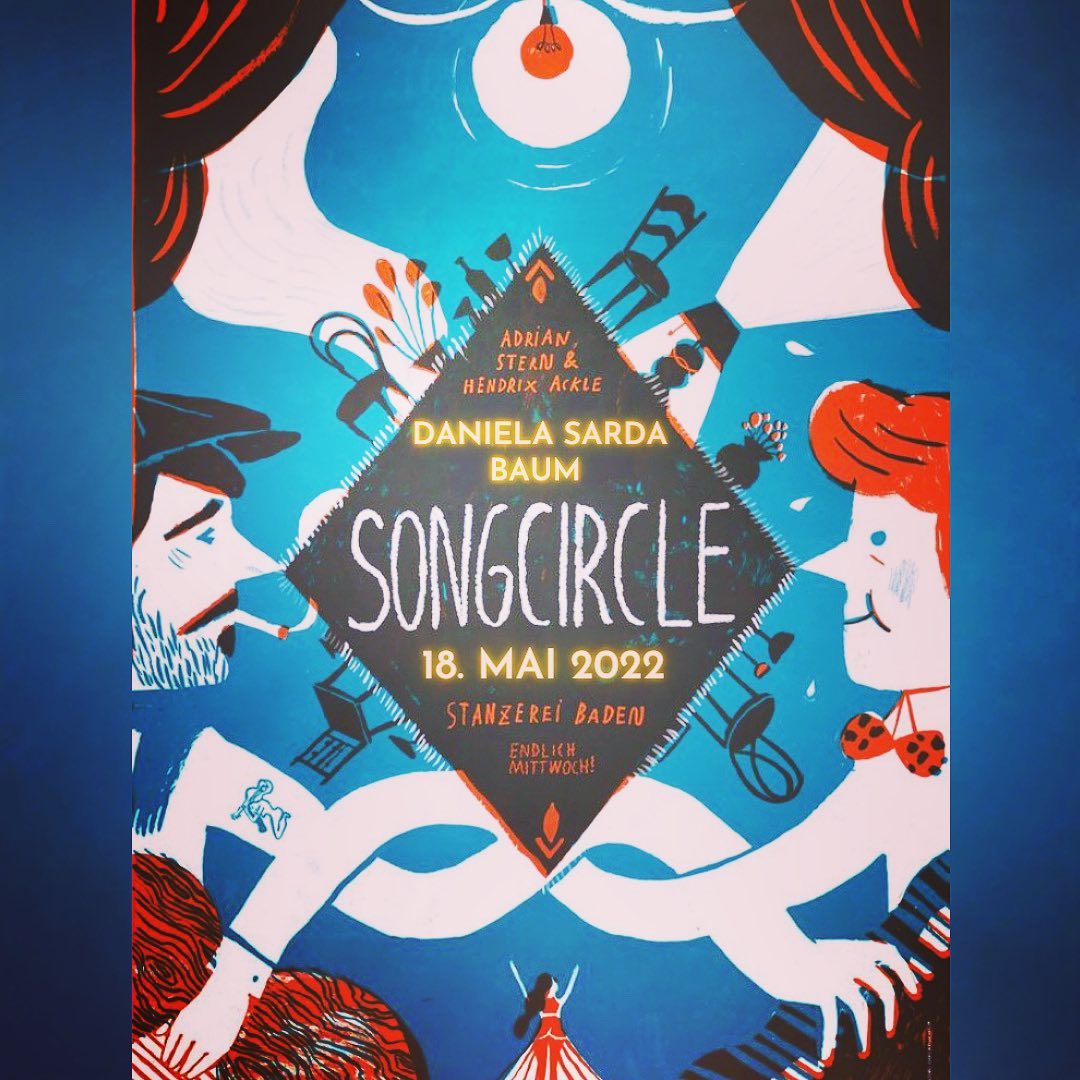 Bald gibt’s wieder einen Songcircle @stanzereibaden ! Zu Gast sind Daniela Sarda und Baum. So schön, habt ihr unsere Einladung angenommen🙏🤩. Am Mittwoch 18. Mai! Sitzplätze sind ausverkauft, aber es gibt noch Stehplätze. www.songcircle.ch @danielasarda @baummusic @hendrixackle @eventfrog