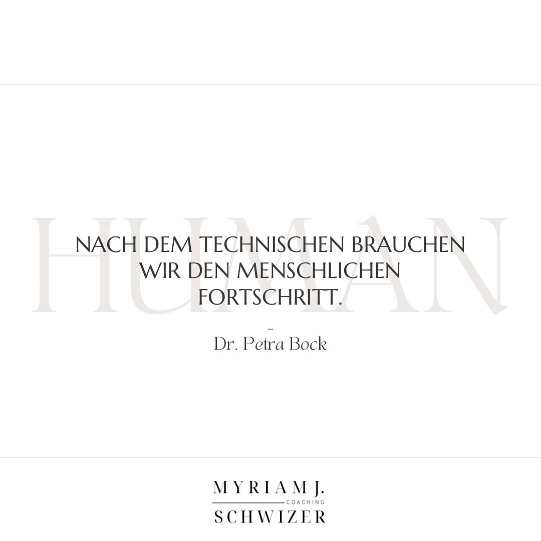 Menschlichkeit wird heute wichtiger denn je - in Beziehungen, Freundschaften, Familien - und vor allem in den modernen Arbeits- und Gesellschaftsmodellen.
Nach all den technischen Fortschritten, welche der Menschheit gelungen sind, ist es essenziell, nun den #menschen in den Fokus zu rücken.
Wie ich den menschlichen Fortschritt verstehe, sollten wir anstelle von Maximierung und Gleichheit besonders #individualität anstreben.
Welchen Fortschritt möchtest du bei dir vorantreiben?
#hollisticindividuality #holisticauthenticindividuality #human #individuality #fortschritt #inspiration #mindsetchange #mindsetquotes #quoteoftheday ##drbockcoachingakademie #drpetrabock #coaching #lifecoaching #lifecoach #lifecoachzürich #myriamschwizercoaching