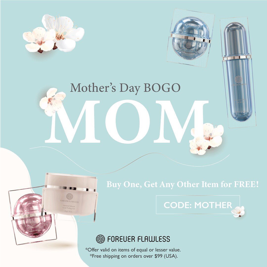 Mother's Day BOGO 🌸
Buy one, get any other item for free!
.
.
.
#foreverflawless #instagood #selfcare #loveyourself #skincareroutine #skincaretips #skincareproducts #skingoals #skincareaddict #skincarecommunity #beautycare #sale #mothersday #BOGO #sale
