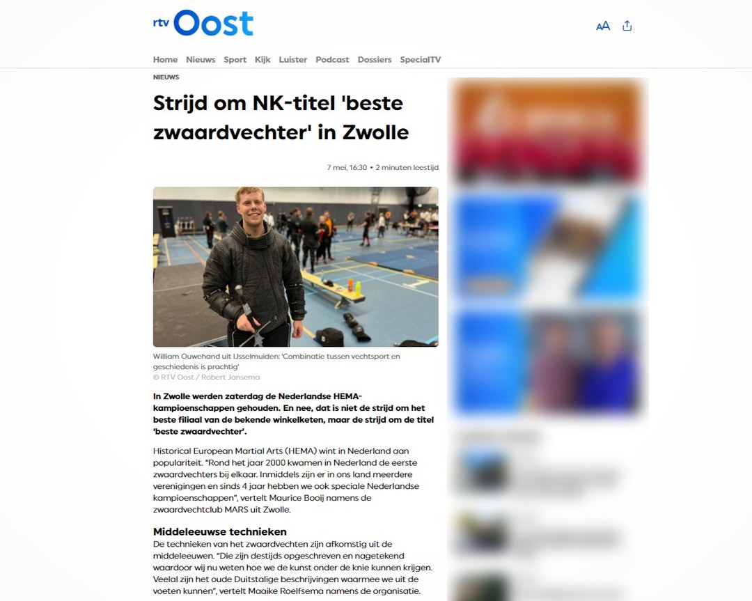 It was great having the media with us, Saturday, during the first event in the Dutch National Historical European Martial Arts Championships this year!
Full (Dutch) article and video can be found on the website of @rtvoost
Want to know more about swordsmanship and our Historical European Martial Arts training sessions in #Zwolle and #Groningen? Check our website, and follow us on Facebook and Instagram!
Meer weten over historisch middeleeuws zwaardvechten in Zwolle en Groningen? Bezoek onze website, en volg ons op Facebook en Instagram!
#HistoricalEuropeanMartialArts #HEMA #historical #martialarts #historicalfencing #longsword #langzwaard #training #fitdutchies #lichtenauer #liechtenauer #ringeck #hemaclub #westernmartialarts #wma #hanzestadzwolle #swolla #ergaatnietsbovengroningen #Grunn #zwaardvechten #swordfighting #historischekrijgskunsten #medieval #renaissance #middeleeuwszwaardvechten #middeleeuws #federschwert