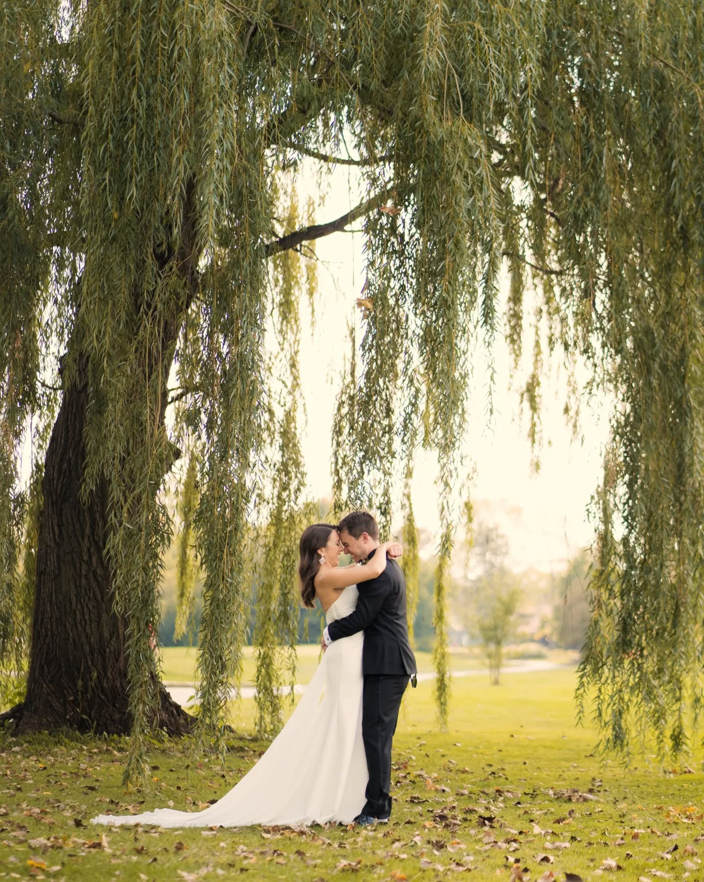 Not pictured - Dodging across the fairway of the golf course to get to this beautiful willow.
w/ @brishortphotography
.
.
.
#chicagoweddings #bataviail #weddingphotographer #aurorail
#chicagophotographer #wedding