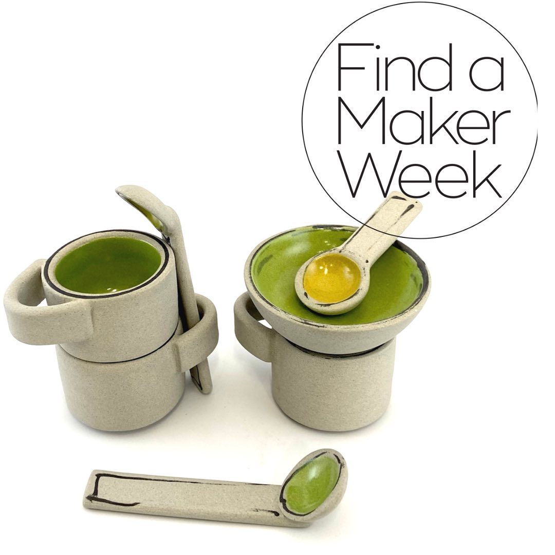 It day 4 of find a maker week. Here’s a couple of egg cup towers. They’re spending some time at MAKEsouthwest… looking for there new home. Some of their brothers and sisters will be exhibiting @craftfestival Bovey Tracey next month along side other towers and some new slab drawing. Check out my feed for more pics. #creativeprocess #drawing #tableware #handbuilding #pottery #modernism #brutalistarchitecture #breakfast #painting #contemporaryart #designermakeruk
#handmade #kitchenstyling #foodie #you foodstyling #brutalistinspiration #contemporaryart
#handmade #kitchenstyling #brutalceramics #handmadeinwales ##findamakerweek #findamakerfamily