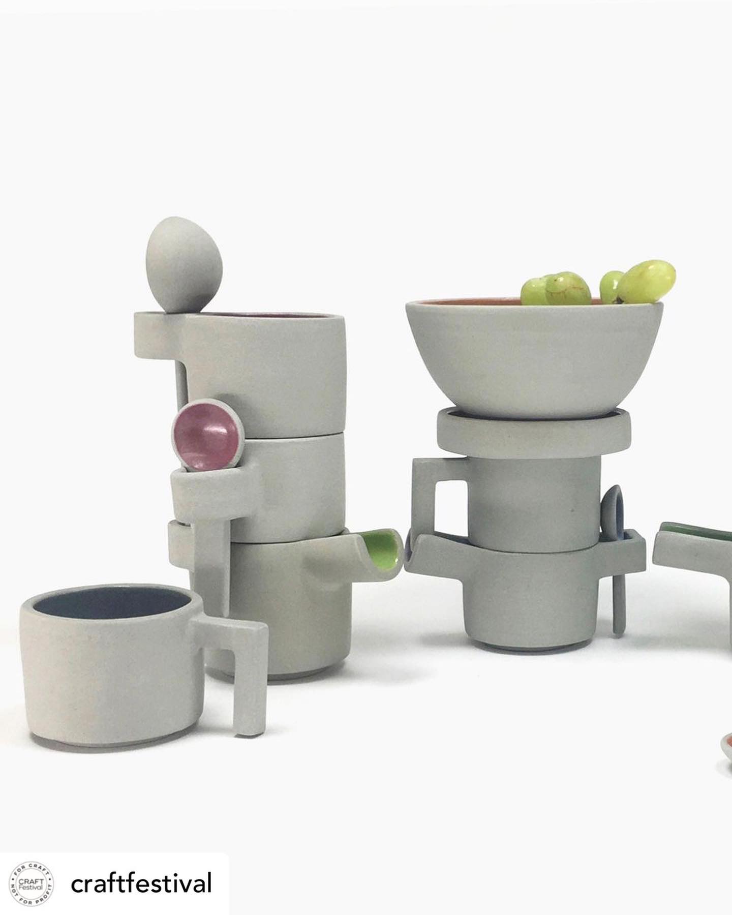 And the countdown begins! Just 2 weeks away and we’ll be @craftfestival 2022. I’m still glazing and firing the last few kiln loads. Fingers crossed all goes to plan, then sanding, photographing, curating, pricing, packing..ooh..the list..still..very exciting! Thank you @gayle.matthias for Selecting me as one of your five favourites. Posted @withregram • @craftfestival 5 favourites from the Craft Festival lineup 2022 🎪
This week we have our final 5 picks as we countdown down to the start of Craft Festival in Bovey Tracey on the 17th
This week our picks are from @gayle.matthias senior lecturer at @artsuniplym :
@lisakrigelceramics - the utilitarian, architecturally inspired, stackable ceramics with pockets of colour are both space saving and captivating
@franonumah - The understated, imperfect, lyrical nature of the individual statements really appeals to me
@byrazmaker - I am a sucker for kitchen utensils such as the olive scoop, salad servers and salt spoons, I imagine them on display in a kitchen
@holysmokedogs - The treatment of linen in this work is quite unusual and befits the subject, the dogs possess individual character and presence
@barbara_roll_glass - being an artist who works with glass, I was drawn to the bold colourful glassware of Barbara Rolls
Thanks so much to Gayle & @artsuniplym for your picks this week - you can meet all of this week’s chosen makers in 2 weeks time!
🛎 And don’t forget you can buy now and save on your tickets for Craft Festival in June - just tap the link in our bio to book
🎪 We will see you very soon in Bovey Tracey
#makersmarketuk #handmadeintheuk
#craftofinstagram #craftcommunity
#contemporarycraft
#ukhandmade #britishcraft #craftfair
#meetthemaker #craftfestival2022 #craftfairuk #britishmakers #handmadeuk #contemporarycrafts #meetthemaker #ceramicart #ceramicartist #furnituremaker #sustainablecraft #designermakers #madeinUK