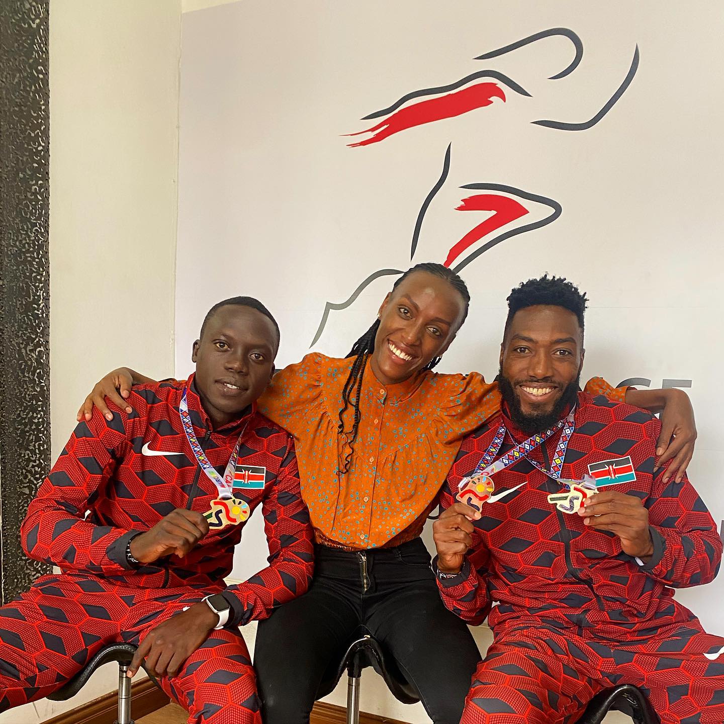 Our super star massage therapist @fidell8891 is extremely proud to be part of the team and journey that lead to @marcuscollo and @mokambamike bringing home medals, leading Kenya as the top athletics team in Africa !