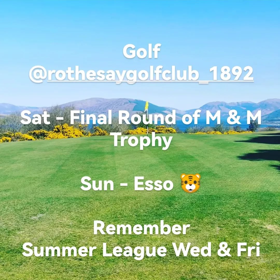 Happy Golfing Folks!!! ☀️⛳🏌️♀️#golf #scottishgolf #firthofclyde #rothesaygolfclub #weekend #fixtures