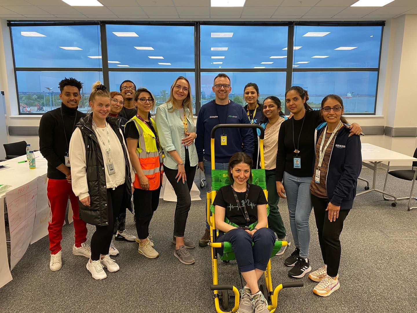 Evacuation Chair Training - Dartford - May 2022, we are luck to have some great clients and yet another great group.