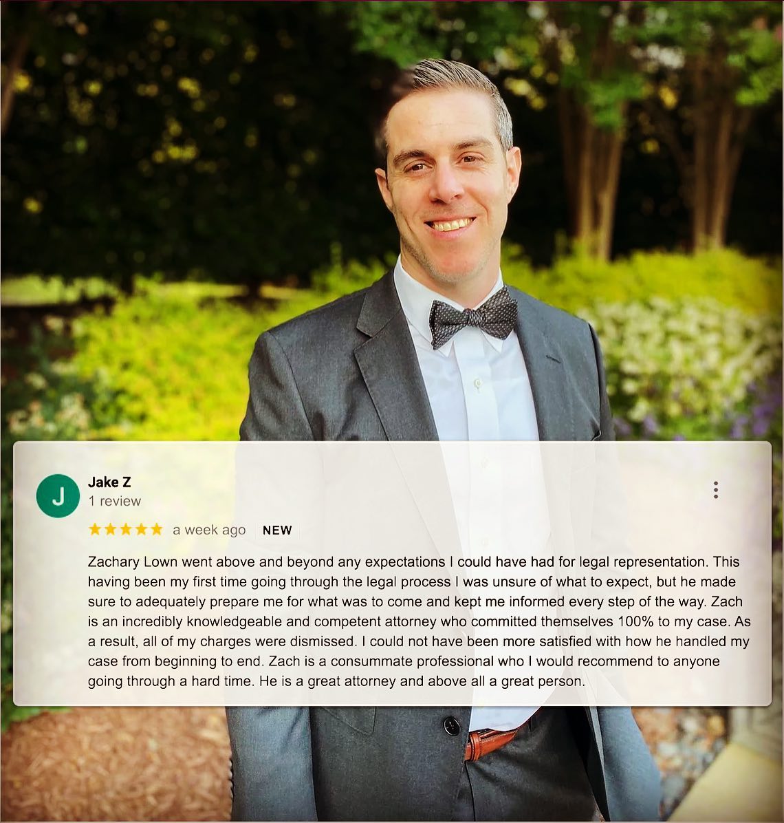 Time to celebrate. This was from an LLF client and friend.
Zachary Lown went above and beyond any expectations I could have had for legal representation. This having been my first time going through the legal process I was unsure of what to expect, but he made sure to adequately prepare me for what was to come and kept me informed every step of the way. Zach is an incredibly knowledgeable and competent attorney who committed themselves 100% to my case. As a result, all of my charges were dismissed. I could not have been more satisfied with how he handled my case from beginning to end. Zach is a consummate professional who I would recommend to anyone going through a hard time. He is a great attorney and above all a great person.