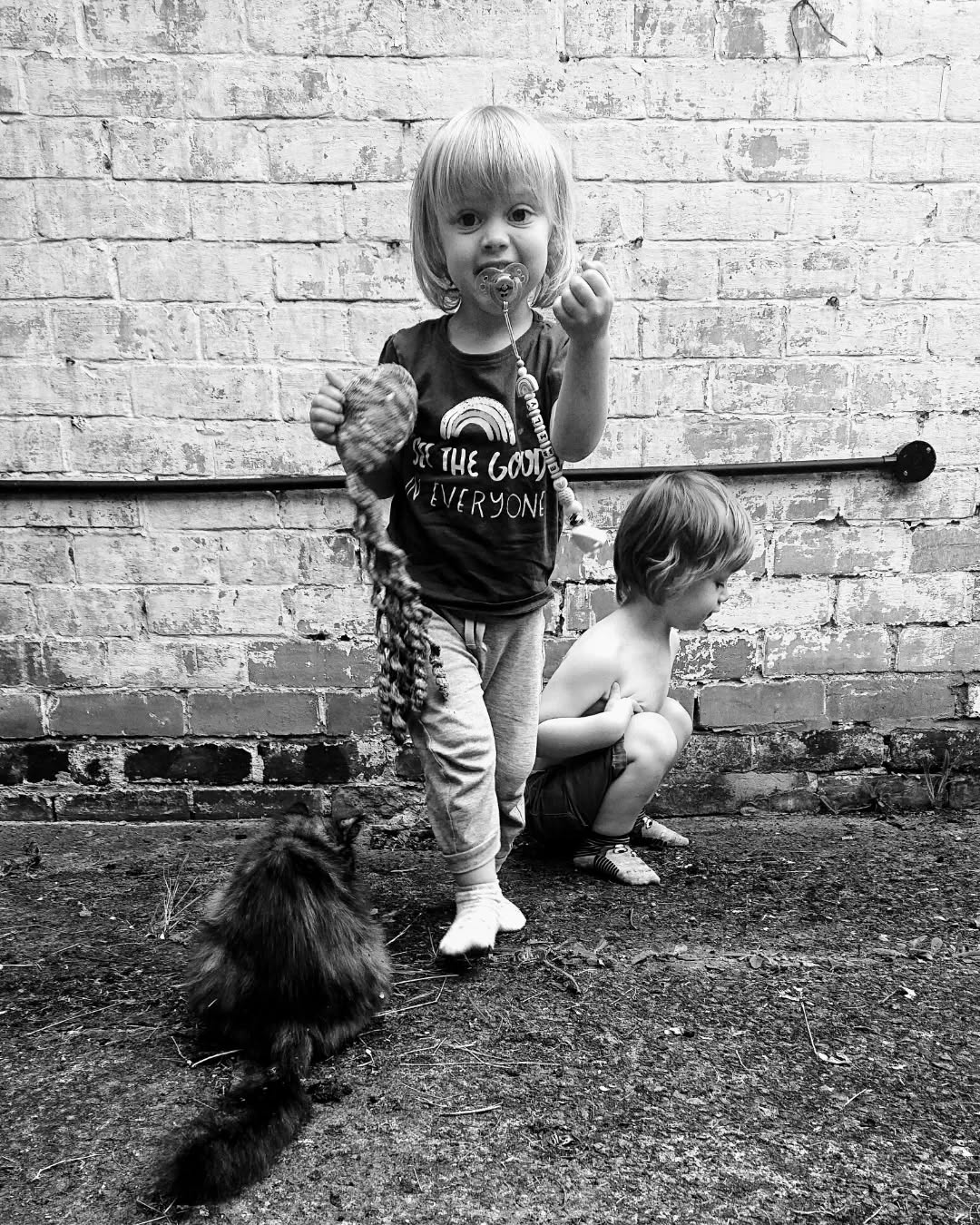 Max and Emily channeling their inner album covers 😄