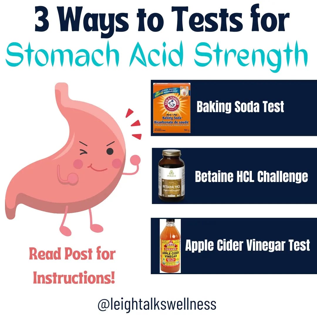 3 simple ways to test for stomach acid strength for people who have digestive issues.
1️⃣ Baking Soda Test
Upon waking up mix 1/4 tsp of baking soda in a 1/2 cup of water. Drink solution and set timer & record your first burp.
1-3mins = adequate stomach acid
3-5mins = low stomach acid
5+mins = insufficient stomach acid
2️⃣ Betaine HCL test
⚠️Contraindications with ulcers or the use of Nsaids.
At each meal with first bite take a cap of betaine HCL. If you don't get 🔥 sensation increase 2,3,4 caps. Once you get the burning that's your threshold and back down capsule.
⚠️DONT EXCEED over 7 caps.
👉The less caps the more stomach acid.
3️⃣ Apple Cider Vinegar
On an empty stomach drink glass water with 1tbsp of ACV.
If there is no burning sensation you may have low stomach acid.
✅️ For the baking soda and ACV tests, doing it 3x a week will give you more definite results rather than just doing it once.
Have you tried any of these? Let me know in the comments.
#guthealing #guthealthiswealth #guthealing
#guthealthtips #guthealthmatters #guthealthy #lowstomachacid #healthydigestion #digestivetips #healthegut #digestivehealth #digestionsupport #detox #lowtox #digestionhelp #healthpractitioner #nutritionalpractitioner