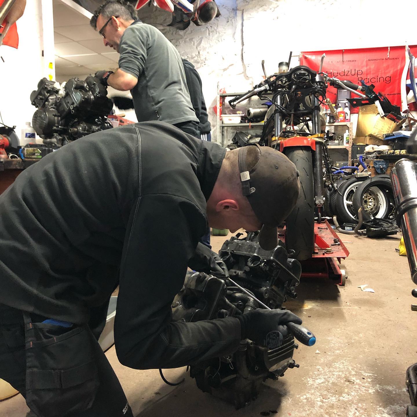 Old engine out, now one going in.