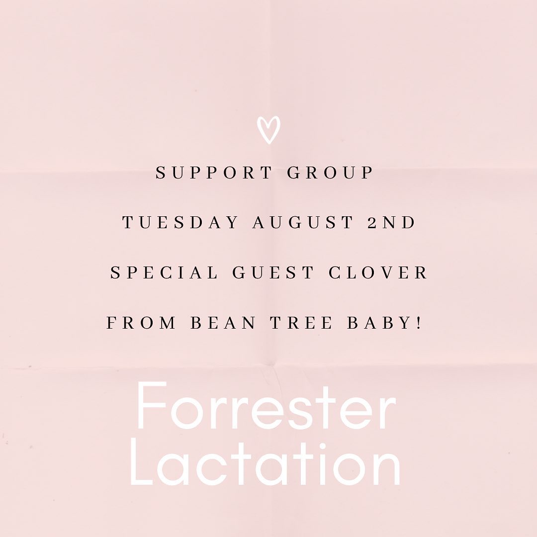 Come hang out and learn how to breastfeed your baby in a carrier with baby wearing expert Clover. Come celebrate World Breastfeeding Week with us! Starts at 9:30am at Forrester Lactation office 🧡🧡