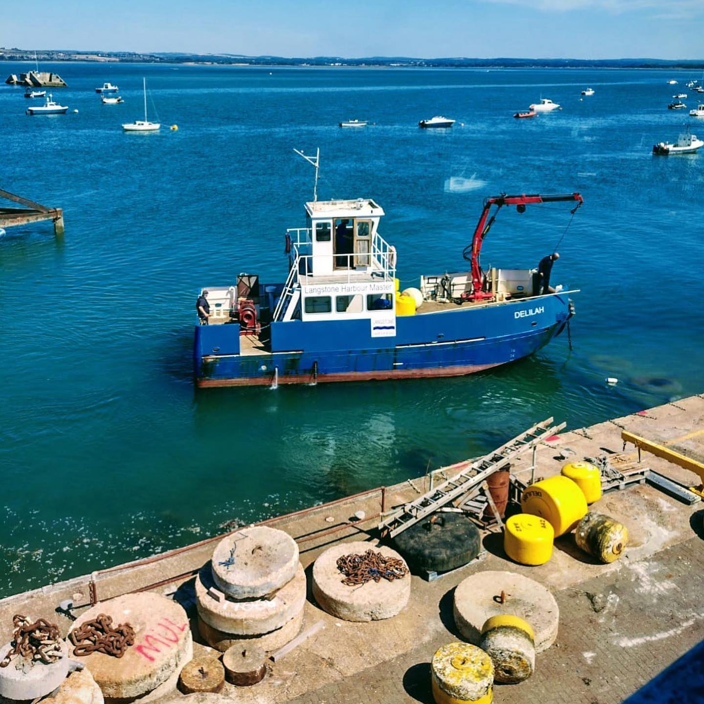 Our marine team engaged in some essential mooring maintenance this week. It’s been warm work in this weather, but they have managed to check quite a few off their list!
#langstone #harbour #mooring #workboat #delilah #harbourmaster