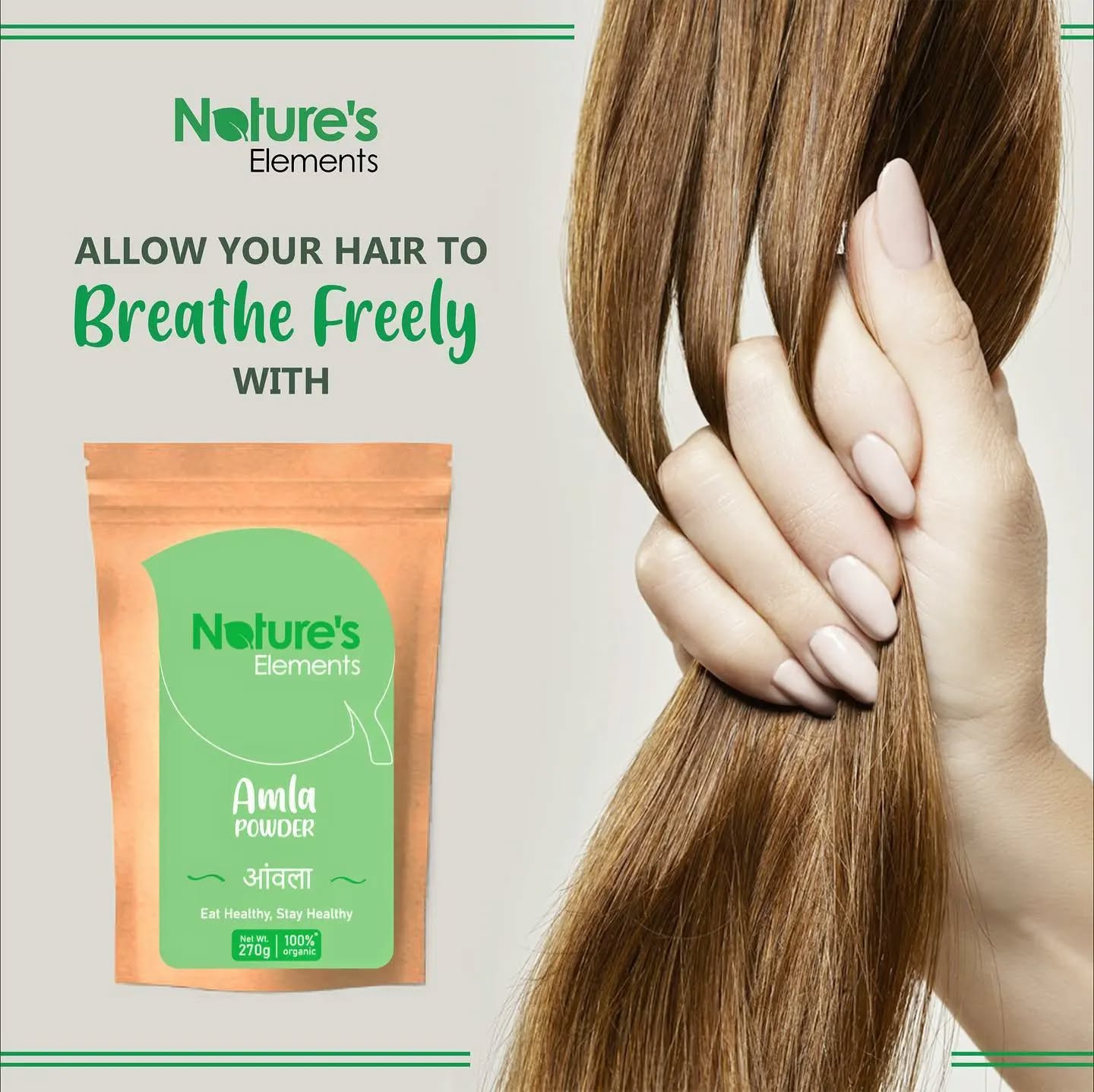 What does it take to own an enviable volume of hair? 💪🏾 Yup, that's a question we have all had at some point in our lives. With some Amla powder and yoghurt, achieving it isn't that difficult. 💁🏽♂️
For those who have already tried this hair mask, leave your comments on how it has worked for you. And those who haven't given this hair mask a try, What are you waiting for? Order your pack of Nature's Elements Pure Amla Powder now!
Amla powder is rich in vitamin C, iron and calcium. Topical application of it delivers these nutrients directly to your hair. And it potentially results in healthier locks.
Major Benefits of Amla Powder are:
• It Condition your scalp
• Promotes healthy hair growth
• Minimizes grays
• Boosts volume
• Reduces dandruff
• Treats head lice
Click on the link in bio to order your pack of Amla Powder today!
.
.
.
.
.
#natureselements #organic #ayurvedic #superfoods #powders #amla #haigrowth #hairconditioner #healthyhair #amlapowder #gooseberry #haircare #haircareproducts #curlyhair #diy #haircarebrands #hairshampoos #amalakipowder #keralahairproducts #herbalhairproducts #hairdiy #homeremedies #hairremedies #homehaircare #amlapowder #hairvolumne #sustainablebrands #hairtips #hairtricks #volumnioushair