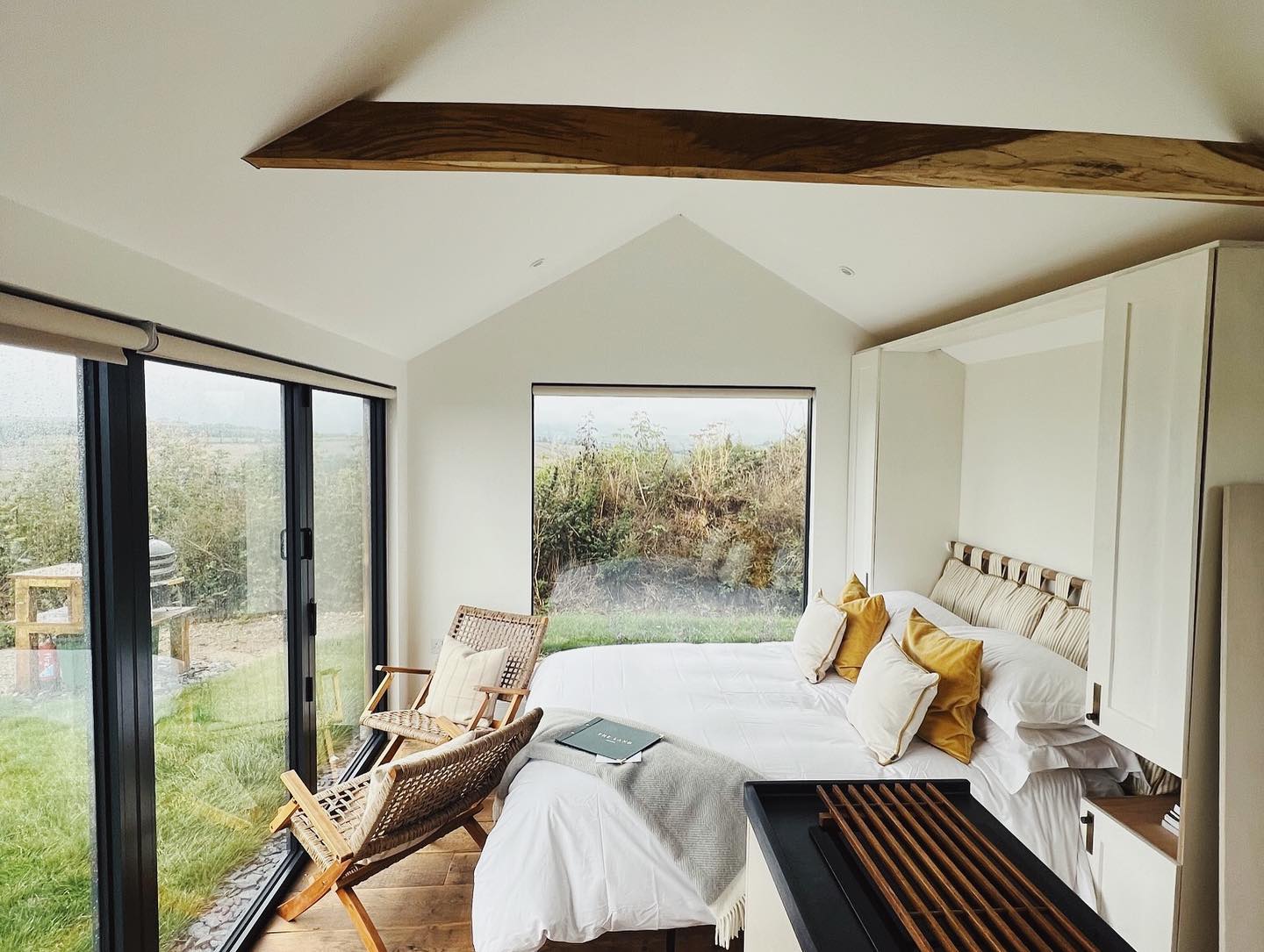 Swipe for sunset views at Cottlass Cabin 🌿
All of our cabins are the same size with the same facilities but we’ve worked with the team @bournefromnature to design the layout and window placement to maximise the views from each cabin. Cottlass has Dartmoor through the the square window and views around the valley in front of you.
Our beds fold up for maximum space so you can work remotely or enjoy a dinner 🌿
Lovely products from @landandwater_
#escapetotheland #staycation #shortbreak #workremotely #sunset #outdoorshower #hottub
