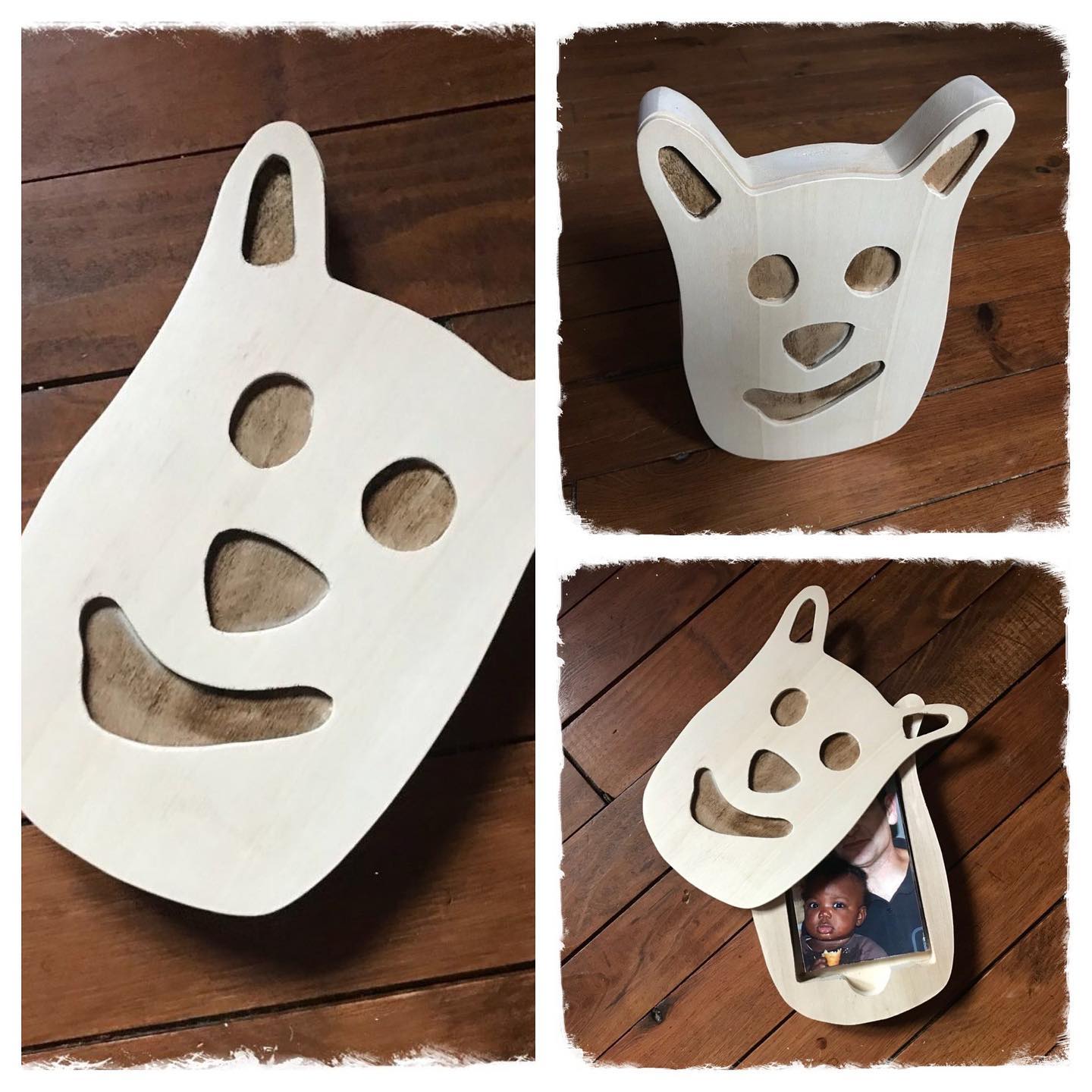 Une boîte à photos façon nounours pour ranger les photos préférées de votre enfant…. #boiteaphoto #boite #nounours #photos #enfant #jouetsenbois