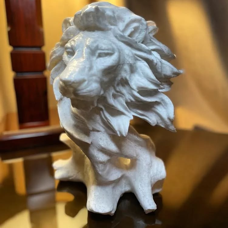 Lion Sculpture 🌟 3D printed in marble filament.
3d printed by @3beeprinting
Model by ameede.net
#lion #lionsculpture #homedecor #marble #3dprintinglife #3beeprinting