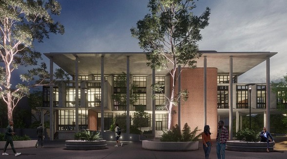 Osmond Lange is currently working on an extension to the Library at the University of Limpopo Turfloop campus. As well as providing a new home for the Health Sciences Section, the building also seeks to address the critical shortage of study spaces on campus. Framing the northern edge of Nusani Square, the southern elevation of the building is its principal facade and public interface.
#architecture #southafricanarchitecture #architecturesouthafrica #library #libraryarchitecture #education #campuslibrary #3dvizualization #archviz