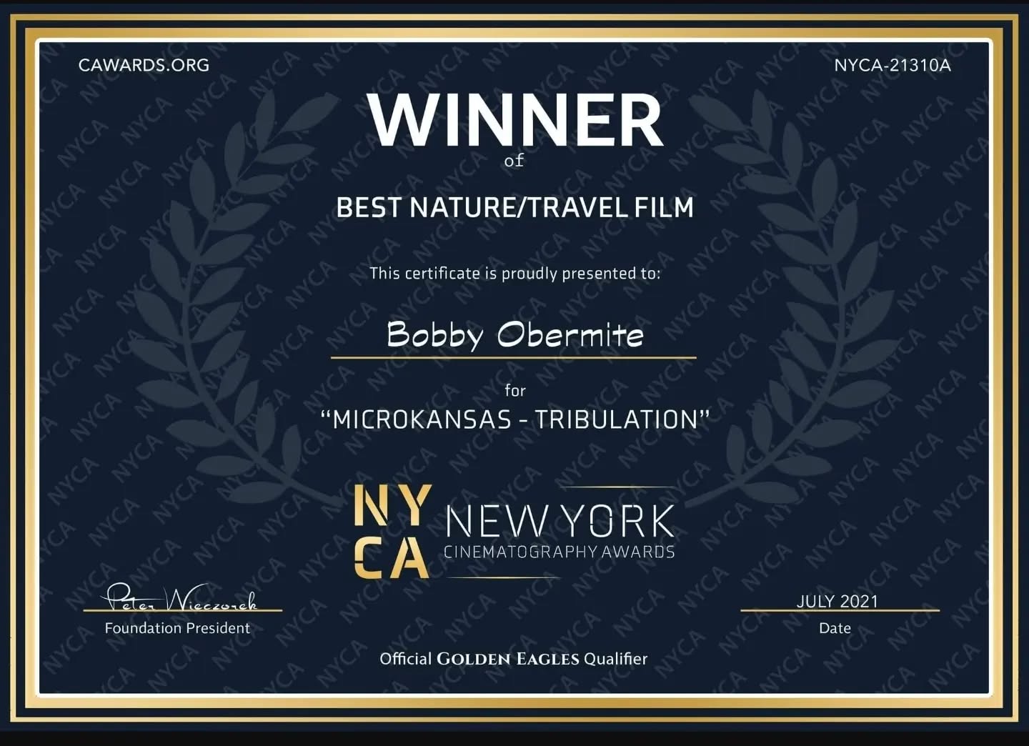 MicroKansas - Tribulation is a winner in the Nature category again!
.
.
.
.
.
.
.
#filmfestival
#documentary
#nature film
#bluebarnproductions