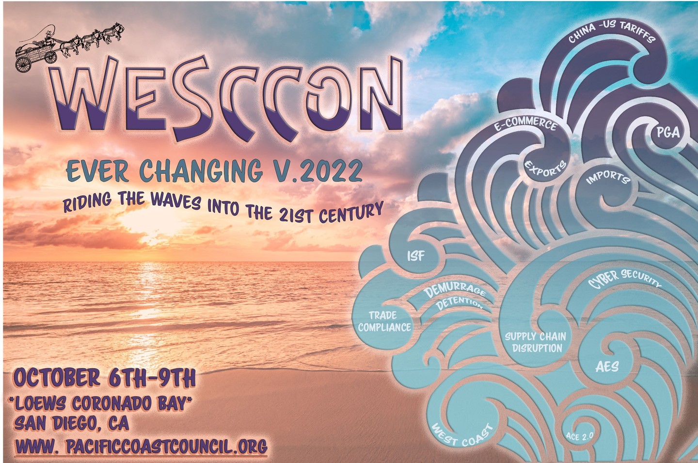Please join us October 6-9, 2022 at Loews Coronado Bay Resort for WESCCON 2022! Time is running out - register now!
#WESCCON2022 #WESCCON #logistics #brokers #everchanging #pacificcoastcouncil