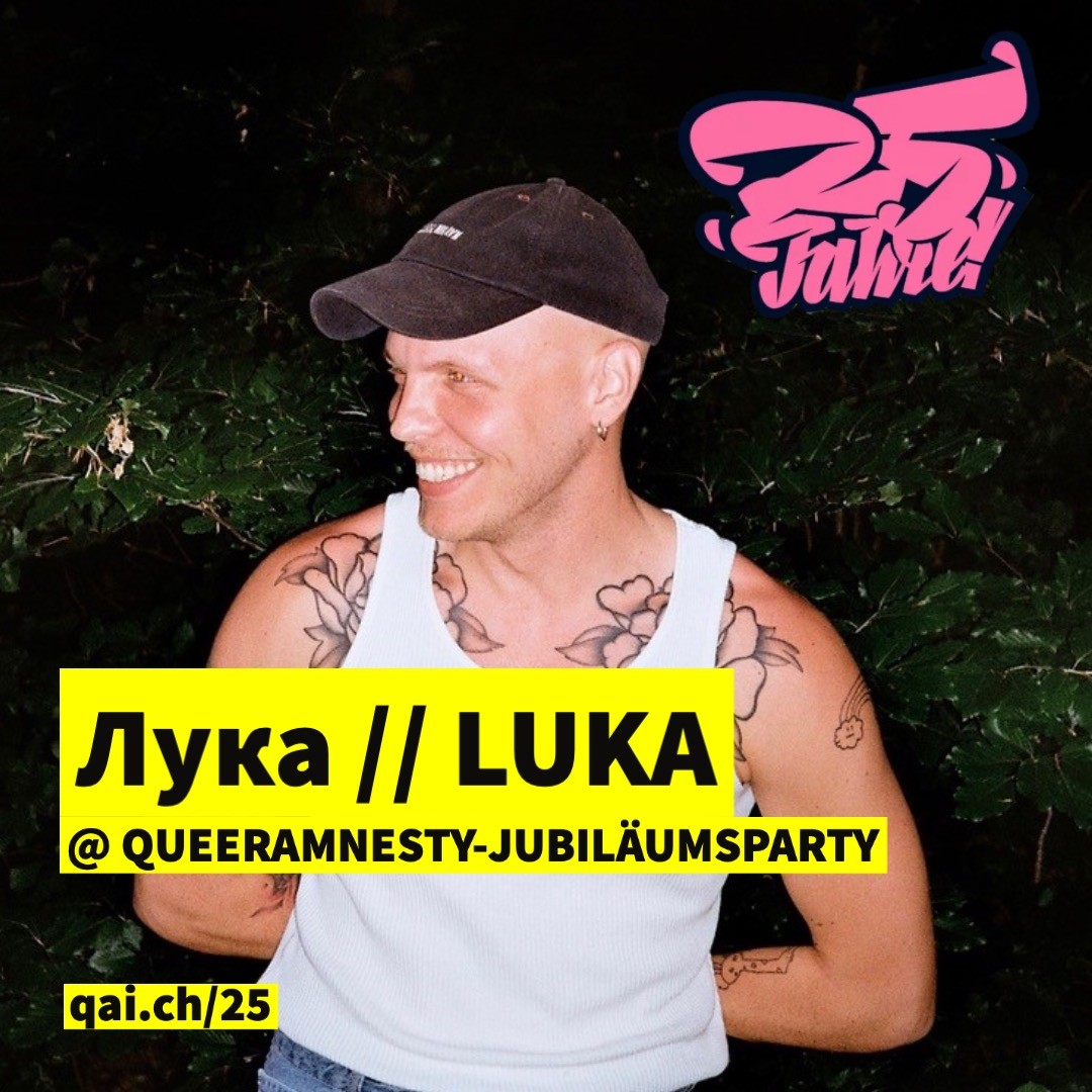 Лука // Luka
he/them
Recently entering the clubbing scene, this Belgrade-born, Zurich-based
musician extended their talents from concert halls to the
dance floor by taking up the decks. His Zurich debut at Herrensauna was shortly after followed by performing at Paragon NYC and Elsewhere NYC at Kunst hosted by Susanne Bartsch. Seeking for energetic sounds is his occupation. The musicality and creativity of his sets are no
different than his live concerts. Trans-genre music selection from disco, wave, hi-nrg, electronic 80s/90s, to trance, techno and breaks with a weak spot for bangers allows Luka to hone the mood. Their focus remains on creating a connection with the dancers and living a story with them throughout the night. He believes and stands for the unity in the community.
Performance starts at about 1:30 a.m. (night from Saturday to Sunday).
@_thisislookah
#queeramnesty #jubiläumsparty #photobastei #zürich