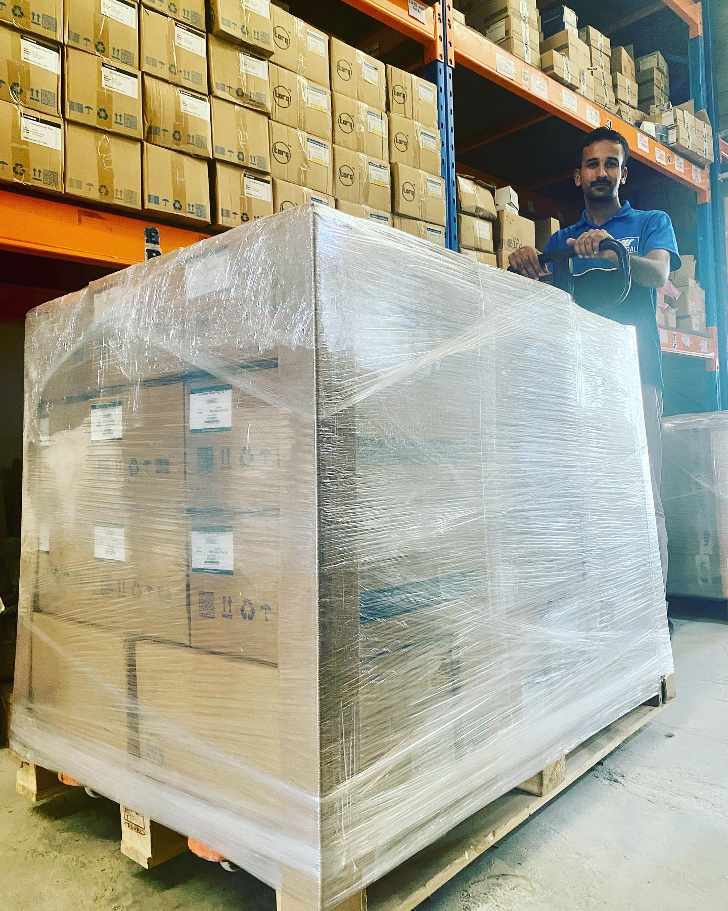 Pallets of TORQ screw ready for delivery to our customer overseas