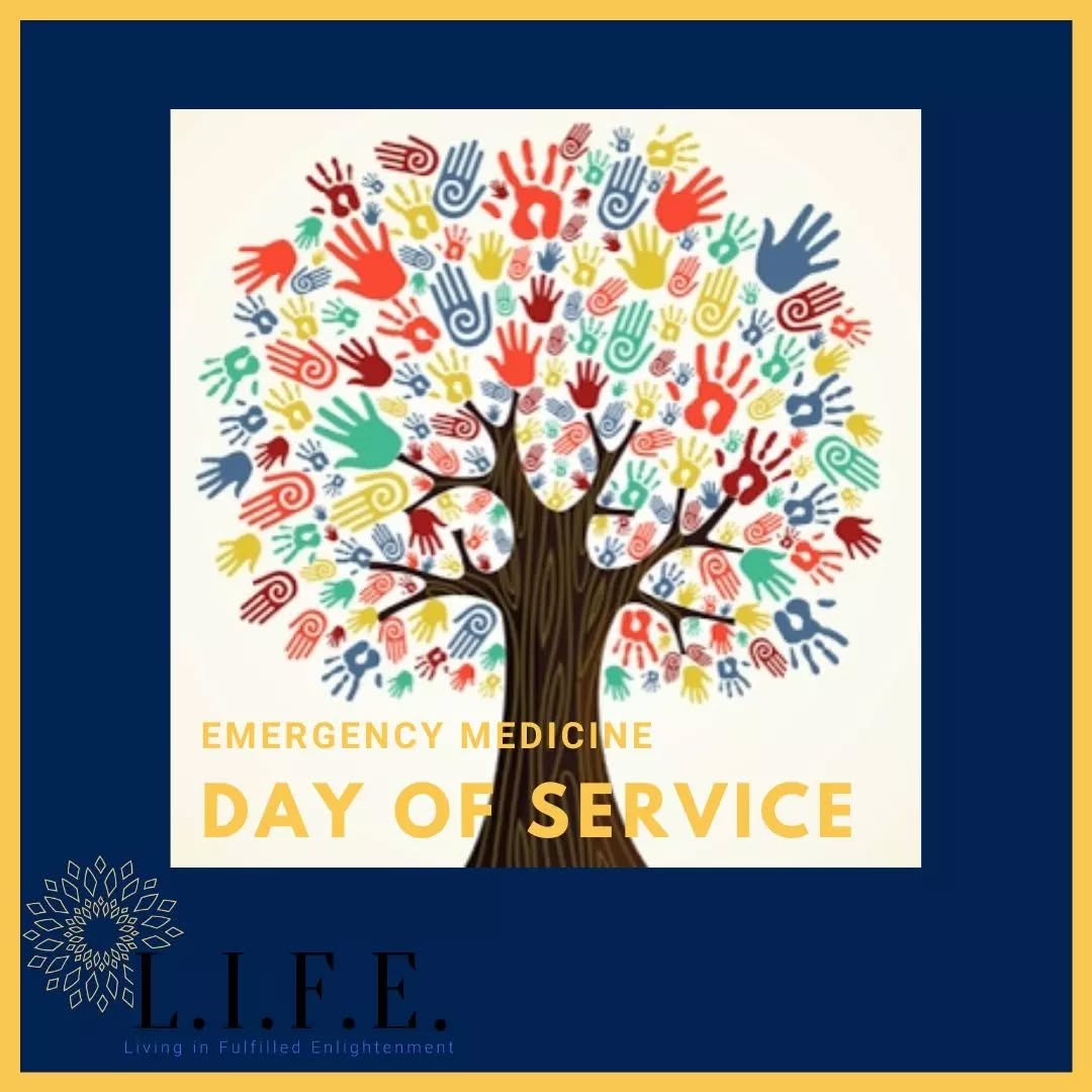 LIFE is thrilled to announce the Emergency Medicine Day of Service.
We are teaming up with AzCEP and St. Theresa Parish to bring communities together while serving others. On Sunday, October 16th we will be making Blessing Bags for our homeless community. Bring your family and friends. Join us for fun, comradery, food and drink.
Emergency Medicine Day of Service
Sunday, October 16, 2022
2:00-5:00pm @ Lucy's at The Grove
7400 N Vía Paseo Del Sur Unit 102, Scottsdale, AZ 85258
RSVP on our website (link in bio)
We are founded in the belief that every person deserves to have fulfillment and sustained happiness throughout their lives. We believe that we can achieve this by educating about self-care, as well as providing opportunities for mental health care and support.
