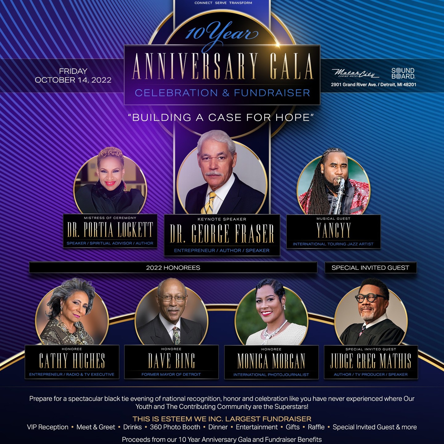 JOIN US (LINK IN BIO)
Get your VIP tickets NOW!
VIP Ticket includes meet & greet with all special guest and honorees, complimentary drink and gift, 360- photo booth and more.
All Tables purchased include VIP Reception!!!