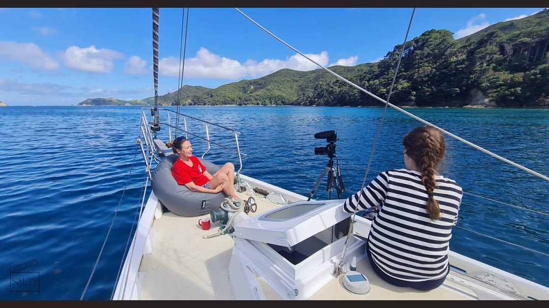 #bts for short documentary ‘Manta Watch - Discovering Aotearoa’s Gentle Giants’ (coming soon). An interview between Lydia Green ( Project Director, @mantawatchnewzealand ) & Rebecca Pratt (Director).