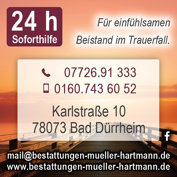 Für einfühlsamen Beistand im Trauerfall … 🌿 Wir sind 24 Stunden am neuen Standort in #baddürrheim für Sie da ! Ihr Bestattungsinstitut Müller .. #24h #soforthilfe #durchgehendonline #immererreichbar #erdbestattung #feuerbestattung #seebestattung #beistand #trauerfeier #bestattungsvorsorge #überführung #bestattungsinstitut #donaueschingen #bräunlingen #blumberg #baddürrheim www.Bestattungen-müller-hartmann.de