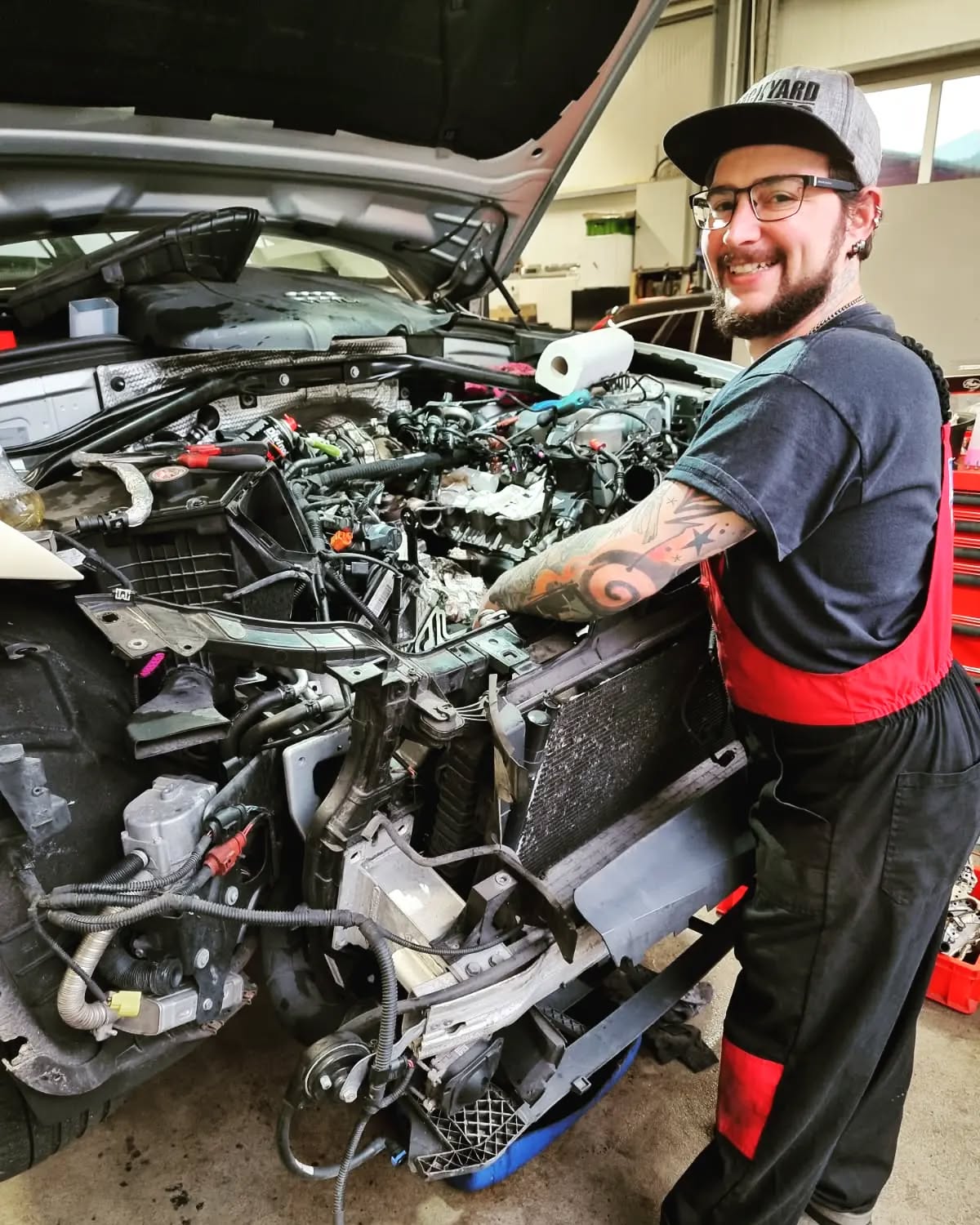 ⚙️ Wartung an einem Audi in der Tobtech Garage in Ennetmoos