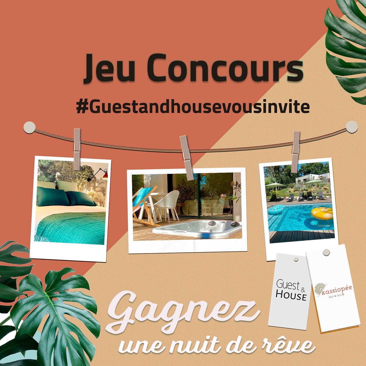đđ» JEUX CONCOURS - WEEK-END OFFERT #GUESTANDHOUSEVOUSINVITE COMMENT PARTICIPER ? :
1/ Etre abonné à @kassiopee_albi et @guestandhouse
2/ Aimer cette publication; â€ïž
3/ Taguer un(e) ami(e) qui souhaiterait également participer à ce concours
đđđ Partagez la publication en story pour avoir encore plus de chances de gagner, en mentionnant @guestandhouse avec le hashtag #guestandhousevousinvite
đđ» Nombre de participations illimitĂ©s
đđ» Fin du concours : le 17 octobre 2022 Ă 10h par fermeture des commentaires. Tirage au sort et annonce en story le mĂȘme jour Ă PARTIR DE 18H
â ïž ATTENTION AUX FAUX COMPTES QUI VOUS DEMANDENT DES INFORMATIONS OU UN PAIEMENT POUR VALIDER VOTRE PARTICIPATION OU VOTRE GAIN.
NOUS NE VOUS DEMANDERONS JAMAIS RIEN, CâEST UN CONCOURS LIBRE ET GRATUIT SANS ENGAGEMENT
Ce concours gratuit et sans obligation dâachat est gĂ©rĂ© par Guest&House et aucunement par FB ou IG. Pour toute question Ă©crivez nous Ă guestandhouse@canete.fr
Tirage au sort par logiciel en ligne le 17 octobre 2022
SĂ©jour dâune nuit valable pour la saison 2022 et 2023 hors juillet / Aout.
Le commentaire tiré au sort devra respecter les rÚgles du jeu ci-dessus, sinon un autre tirage au sort sera lancé.
@guestandhouse nâest pas responsable des plannings de disponibilitĂ©s des maisons dâhĂŽtes.
(*) chaque maison du réseau @guestandhouse participant aux concours définira en amont le nombre de nuits et de personnes qui constitueront le séjour.
#sejouroffert #jeuconcoursinstagram #maisondhote #jeuconcours #vacancesenfrance #maisonhoteluxe #maisonhotesdecharme