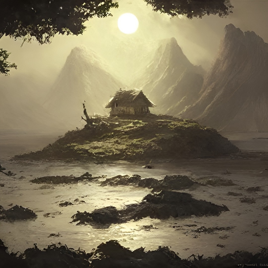 Weit weg auf einer versteckten kleinen Insel steht eine kleine alte Hütte. Brennt da nicht ein Licht? Vielleicht kannst du ja mal klopfen, wer weiß schon was darin auf dich wartet...
Ein bisschen Eskapismus für unterwegs...
#aiart #ai #aiartcommunity #ki #kikunst #kunst #art #inseln #meer #island #islands #sea #lake #see #hütte #hut #flowers #blumen #eskapismus #escapism #wonderai #wonder #dalle #dalle2 #midjourney #midjourneyart #midjourneyai #mofliz #sonnenblume