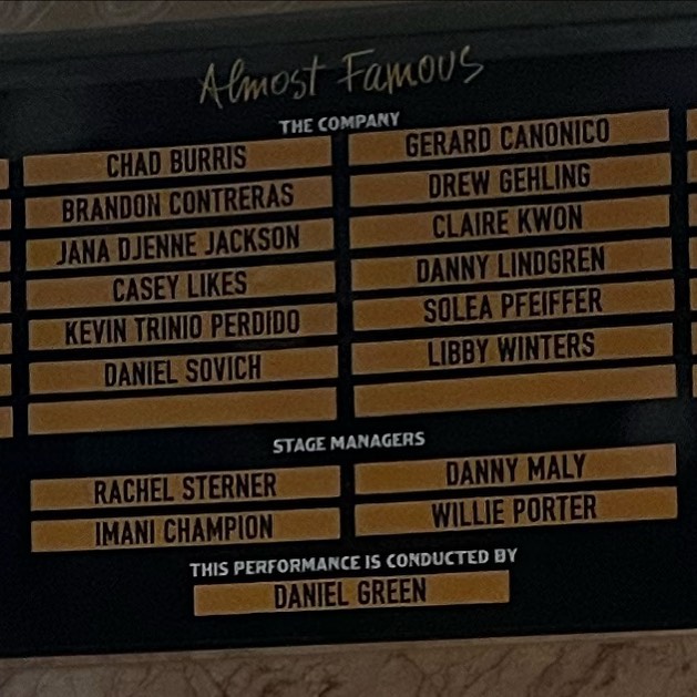 Conducted my first @almostfamousbwy performance tonight! Everyone lived to tell the tale 🎹 #welcometothecircus