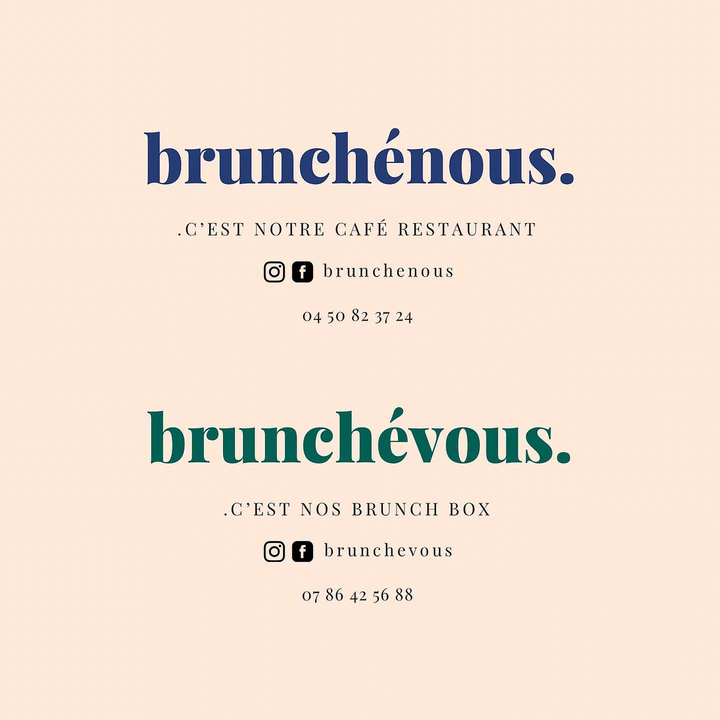 @brunchenousÂź câest notre cafĂ©-restaurant, ouvert du mercredi au dimanche et joignable au 04 50 82 37 24 sur les heures dâouverture pour rĂ©server đ
@brunchevousÂź câest nos brunch box, disponibles seulement le dimanche, clĂŽture des commandes le vendredi en fin de journĂ©e et joignable par WhatsApp ou SMS au 07 86 42 56 88 đ±