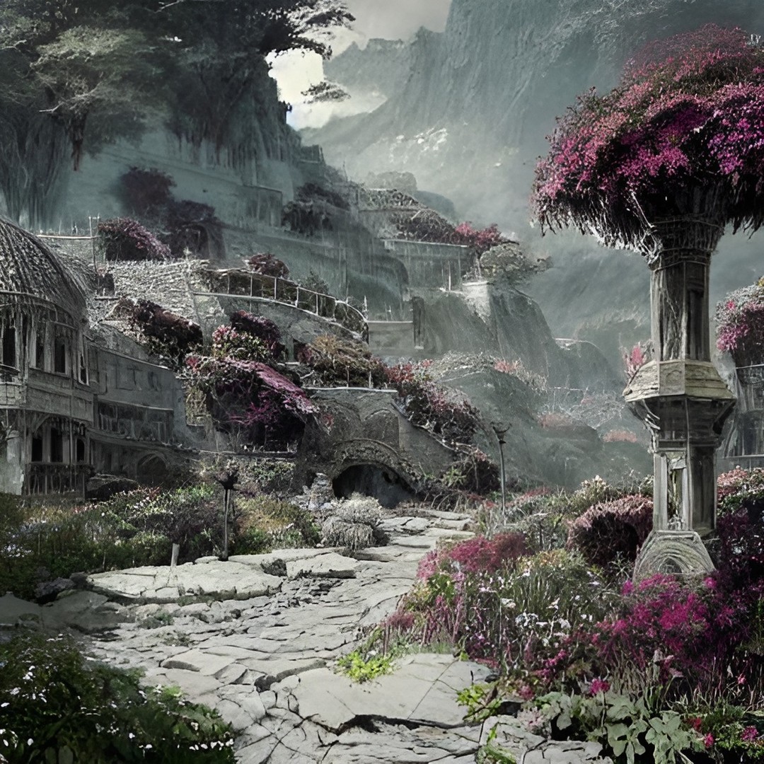 Eine kleine "Herr der Ringe" inspirierte ki-generierte Bilderstrecke...
Mittelerde: Gondor, Mordor und Isengard, irgendwann zu Beginn des vierten Zeitalters. Alles von Morgoth, Melkor und Sauron befreit und von Blumen überwachsen...
und ein hübscher, kleiner Hobbitpub...
#lotr #lordoftherings #inspiration #flowers #aiart #aiartcommunity #kikunst #art #kunst #wonderai #midjourney #dalle2 #middleearth #fourthage #gondor #minasthirit #mordor #isengard #blumen #mofliz #hobbits #herrderringe #hdr #ring #mittelerde #morgoth #wherewasgondorwhenthewestfoldfell