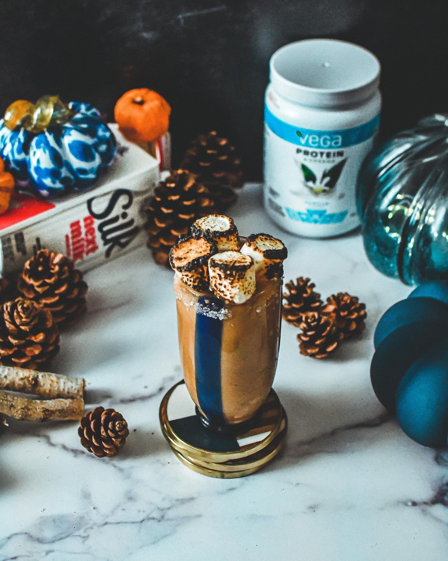 AD If you have extra pumpkin leftover, try this Vegan Pumpkin Smoothie Recipe! Change up your smoothie and make wellness delicious with @Vegaplantnutrition and @silk #targetpartner. 10/10 recommend this fall inspired smoothie. It is so easy plus each scoop of Vega Protein and Greens is stacked with kale, alfalfa, broccoli and spinach, plus 20g of plant-based protein. For my vegan friends, Silk® Nextmilk™ is lactose free and made from plants!
Blend:
½ cup pumpkin puree (or sweet potato if you don’t like pumpkin)
½ tsp pumpkin spice
1 cup #SilkNextmilk from #target
1 scoop Vega Protein & Greens from @target
4 vegan marshmallows
You can grab the ingredients, #silknextmilktarget and #VegaPlantNutrition , by following me on the LIKEtoKNOW.it shopping app! https://liketk.it/3TCl6 #liketkit @liketoknow.it