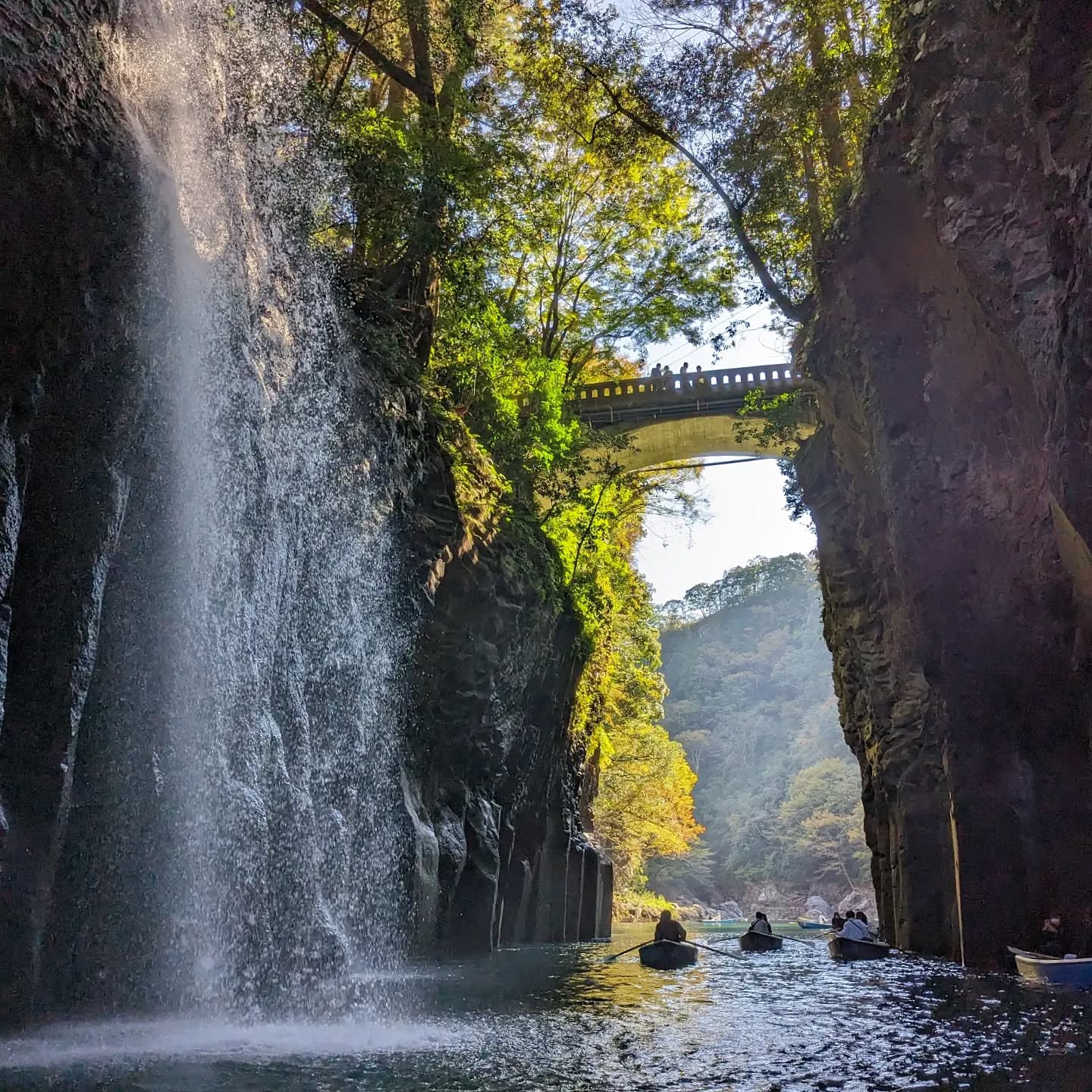 The land of myths and legends #takachiho #takachihogorge #cave #japan #myths #legends #travel #offthebeatenpath #autum #gods #shrine #waterfall #rowboats #travel