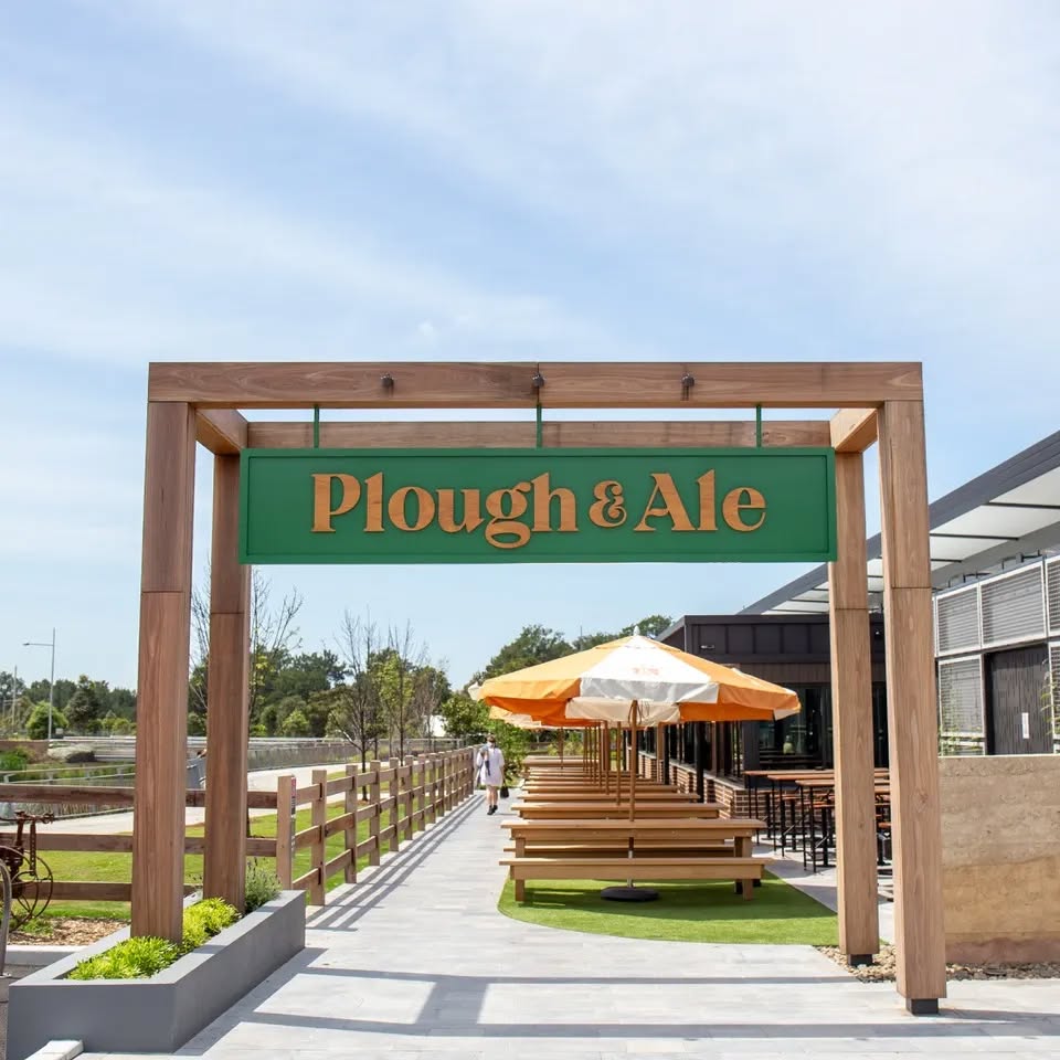 Exterior Plough & Ale logos, wayfinding, VIP signs and a unique new feature wall.