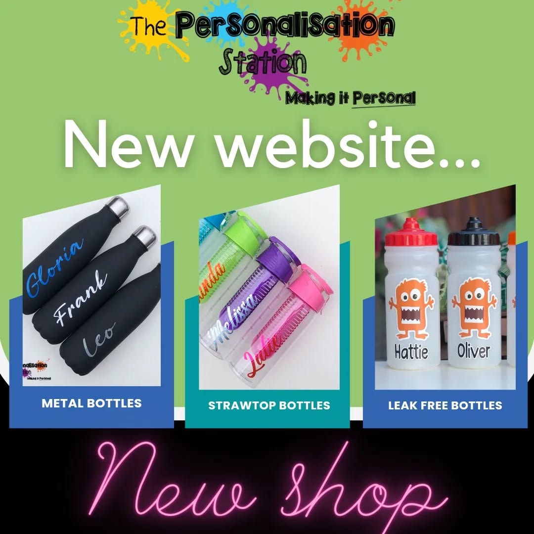 New website and shop for www.personalisationstation.co.uk check them out for all personalized leakfree bottles, metal bottles, cups, bowls and much more.
